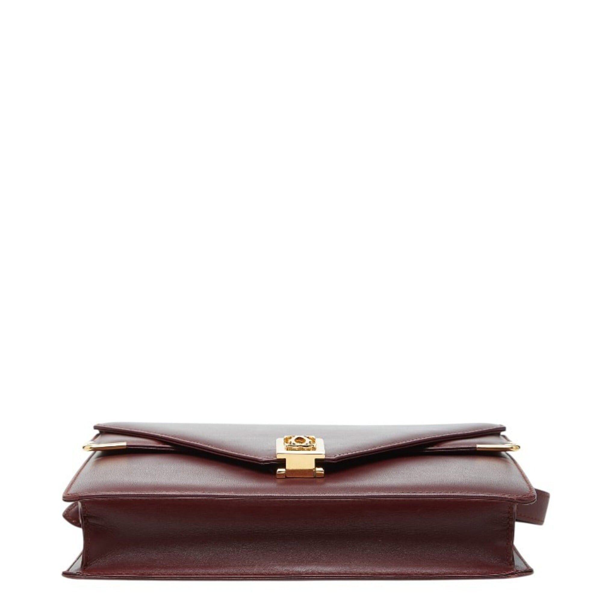 Cartier Cartier Must Line Shoulder Bag, Bordeaux/Wine Red Leather, Women's. Size ONE SIZE - 3 Thumbnail