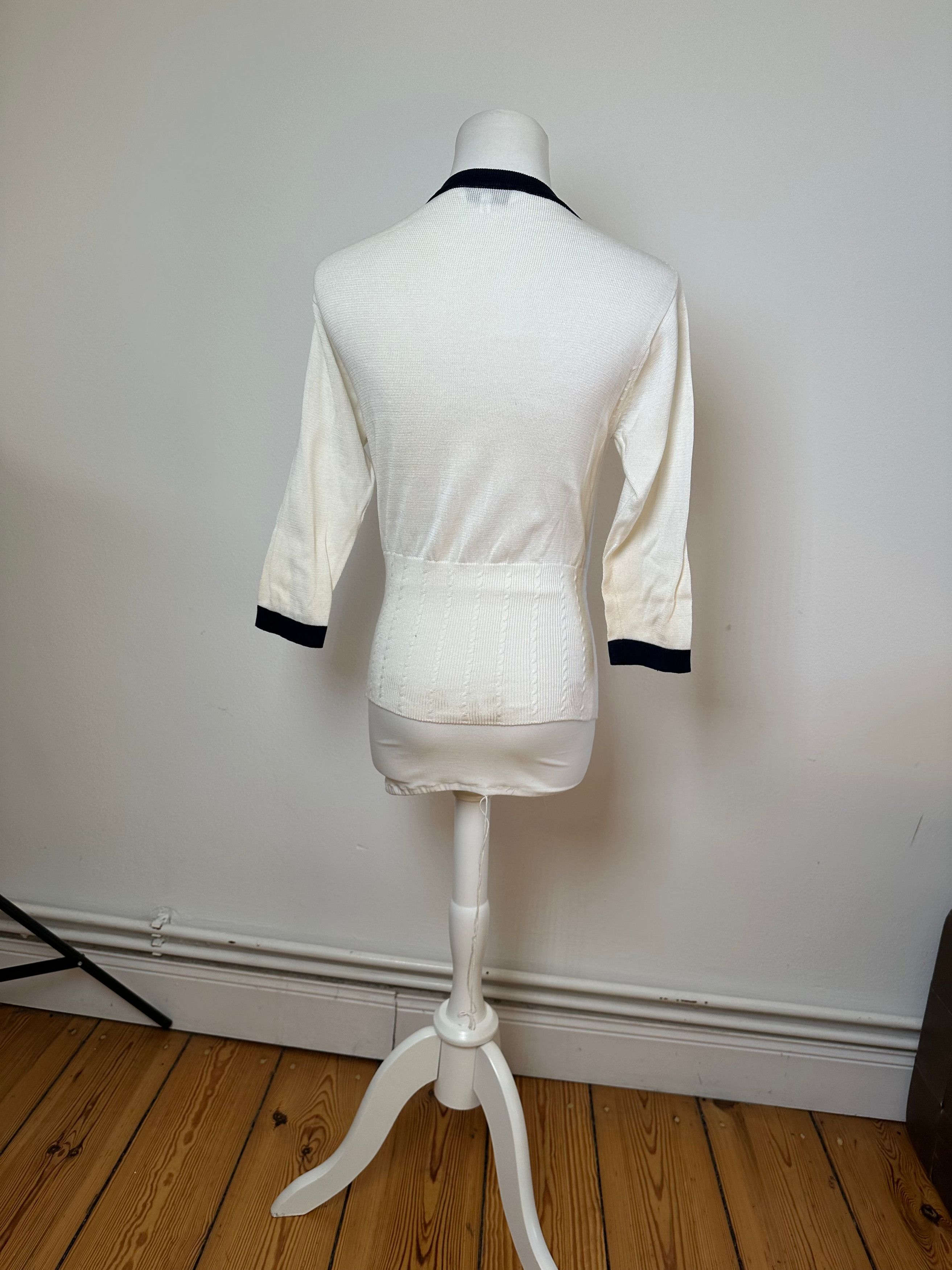 Dior Vintage Sports Crewneck Sweater Cream Navy M Size M / US 6-8 / IT 42-44 - 3 Thumbnail