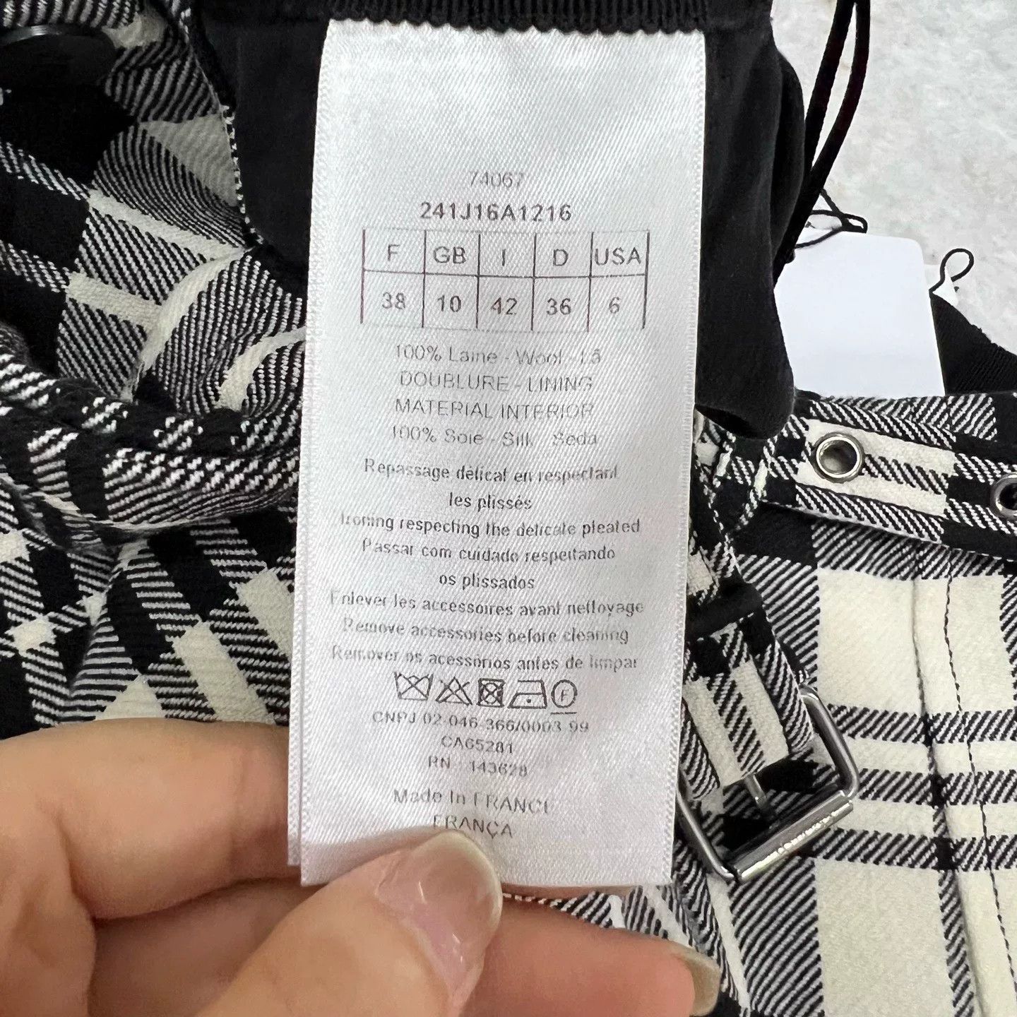 Dior Dior Black White Plaid Short Skirt Size 38" / US 16 / IT 52 - 4 Thumbnail