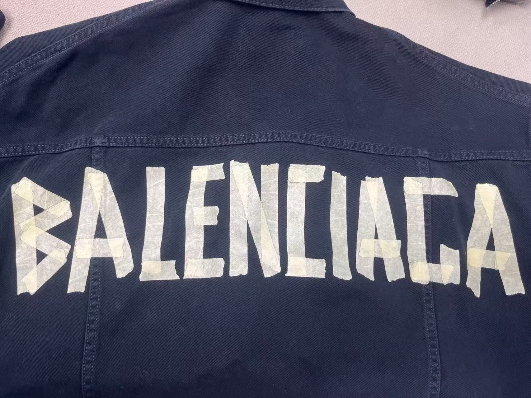 Balenciaga Balenciaga Letter Logo Denim Jacket Size US S / EU 44-46 / 1 - 3 Thumbnail