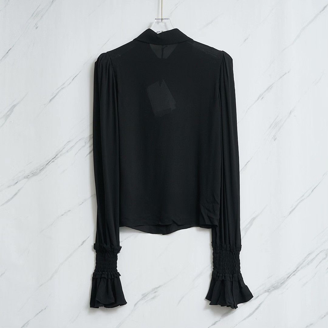 Balmain Balmain Court Style Silk Shirt Size S / US 4 / IT 40 - 4 Thumbnail