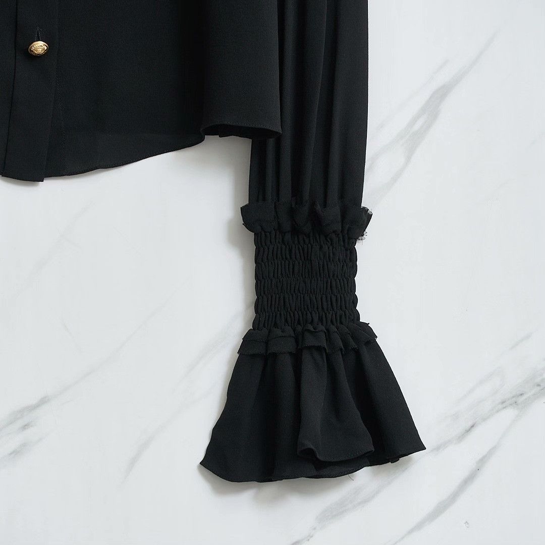 Balmain Balmain Court Style Silk Shirt Size S / US 4 / IT 40 - 3 Thumbnail