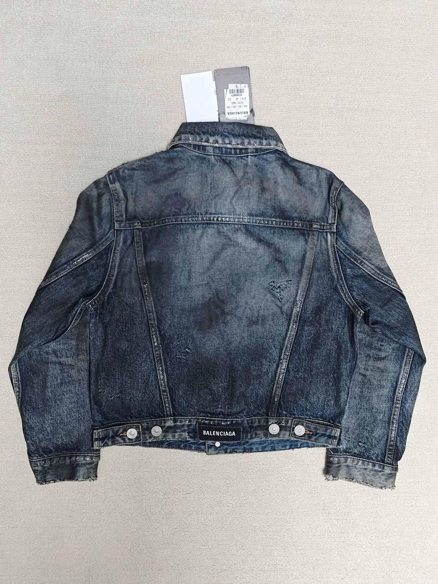 Balenciaga Balenciaga 23ss Mud-Dyed Distressed Denim Jacket Size US XXS / EU 40 - 3 Thumbnail