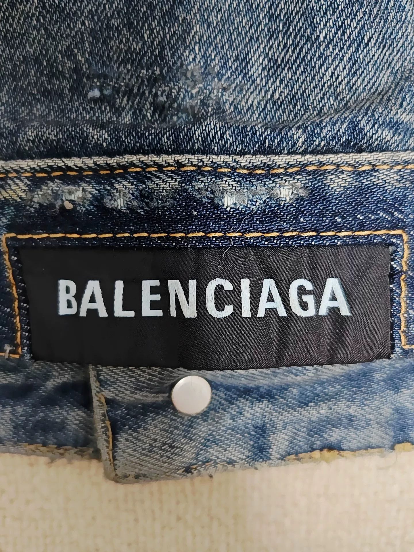 Balenciaga Balenciaga 23ss Mud-Dyed Distressed Denim Jacket Size US XXS / EU 40 - 4 Thumbnail