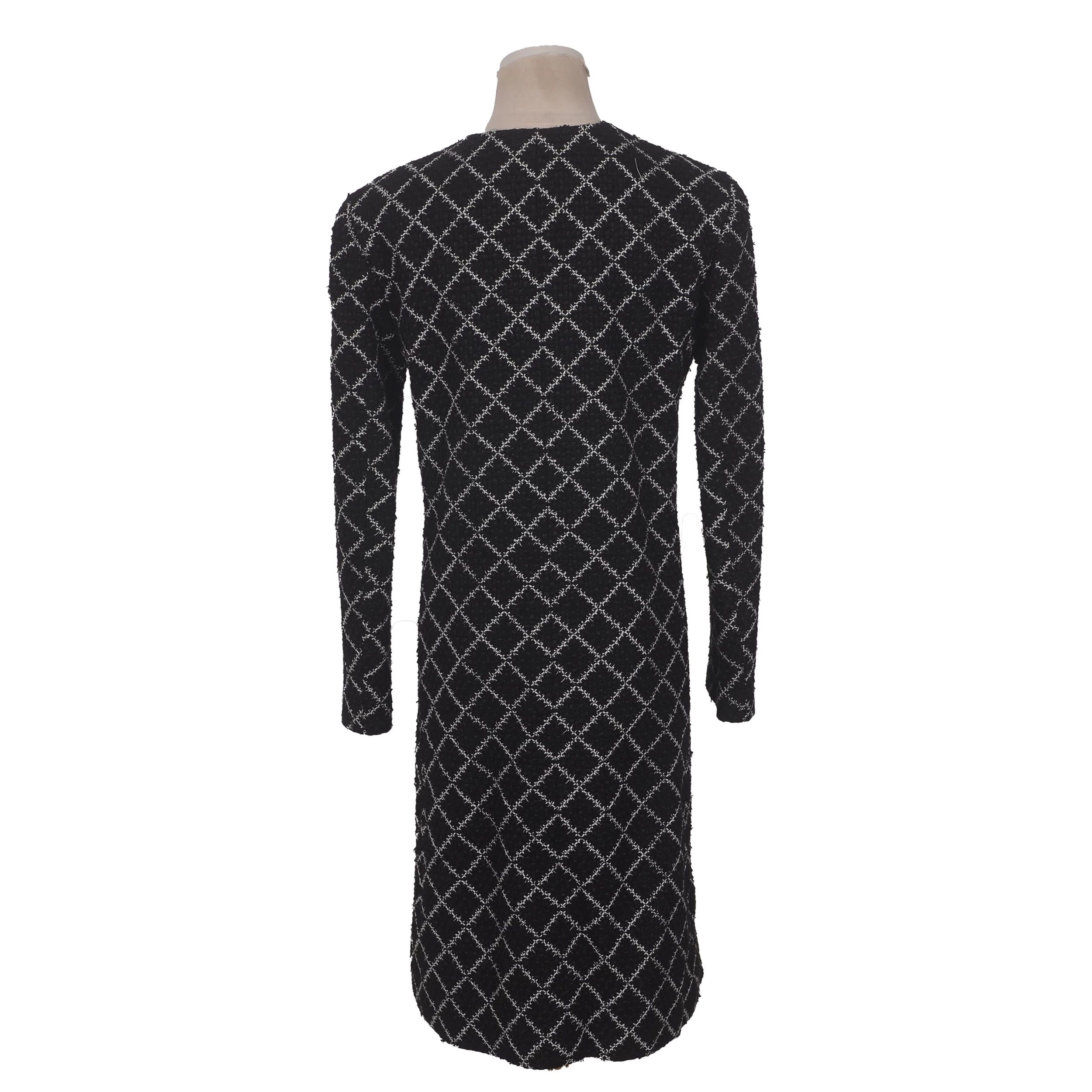 Chanel Chanel Black White Diamond Pattern Dress Size M / US 6-8 / IT 42-44 - 2 Thumbnail