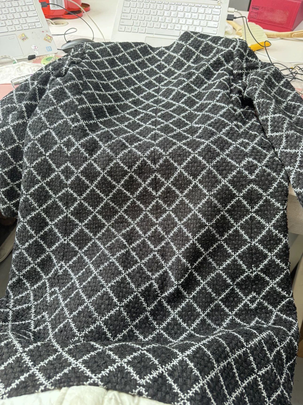 Chanel Chanel Black White Diamond Pattern Dress Size M / US 6-8 / IT 42-44 - 9 Thumbnail