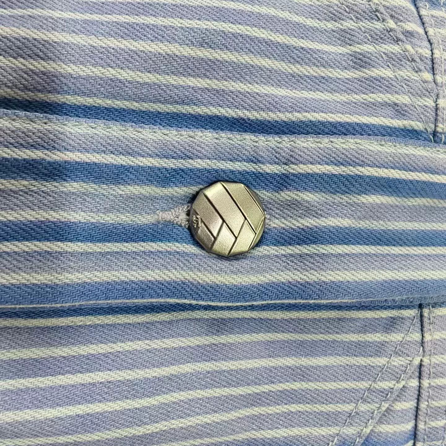 Chanel Chanel Striped Cropped Denim Jacket Size S / US 4 / IT 40 - 3 Thumbnail