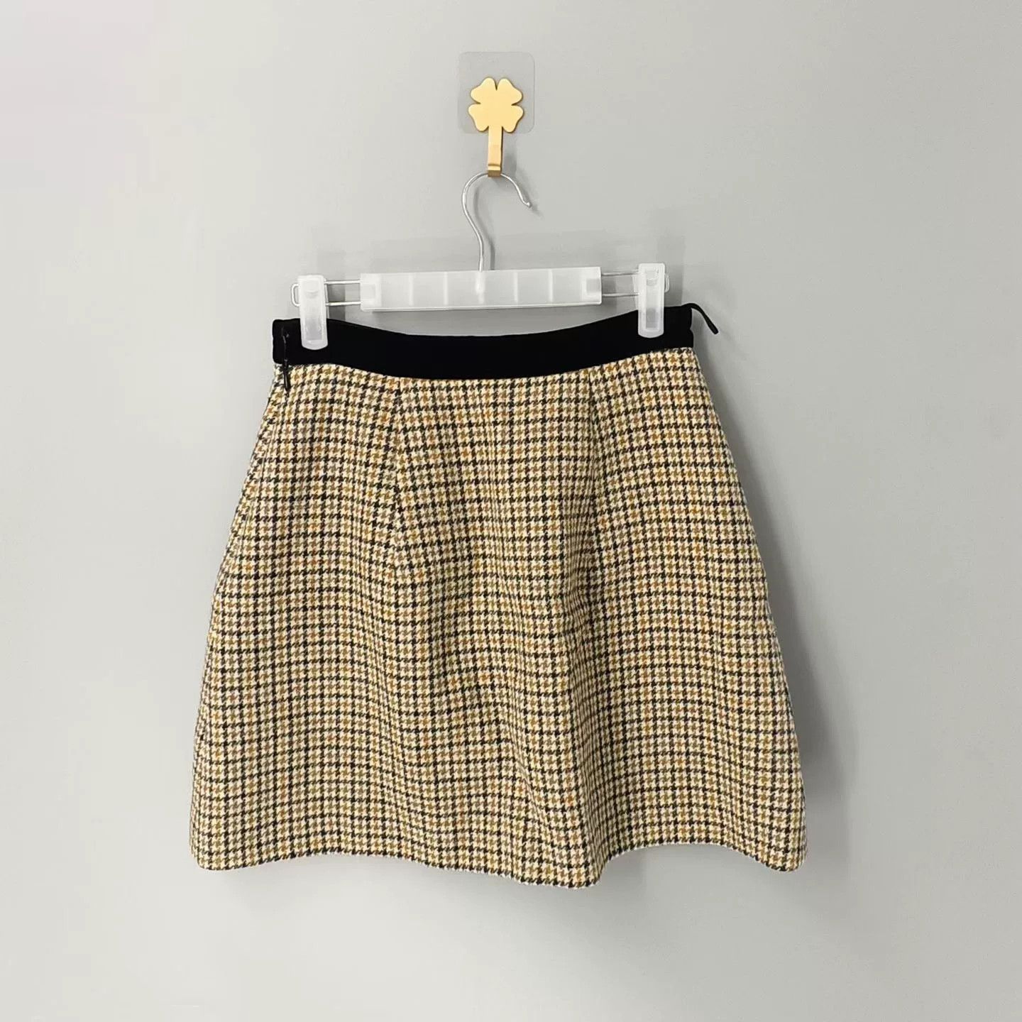 Miu Miu Miu Miu Wool Houndstooth Skirt Size 42" / US 20 - 2 Thumbnail
