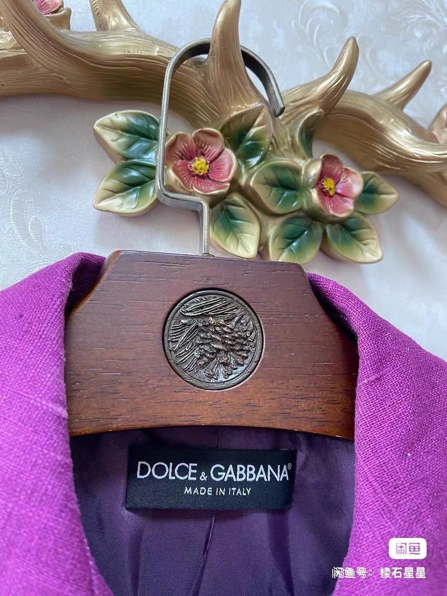 Dolce & Gabbana DG Purple Linen Trench Coat Size S / US 4 / IT 40 - 2 Thumbnail