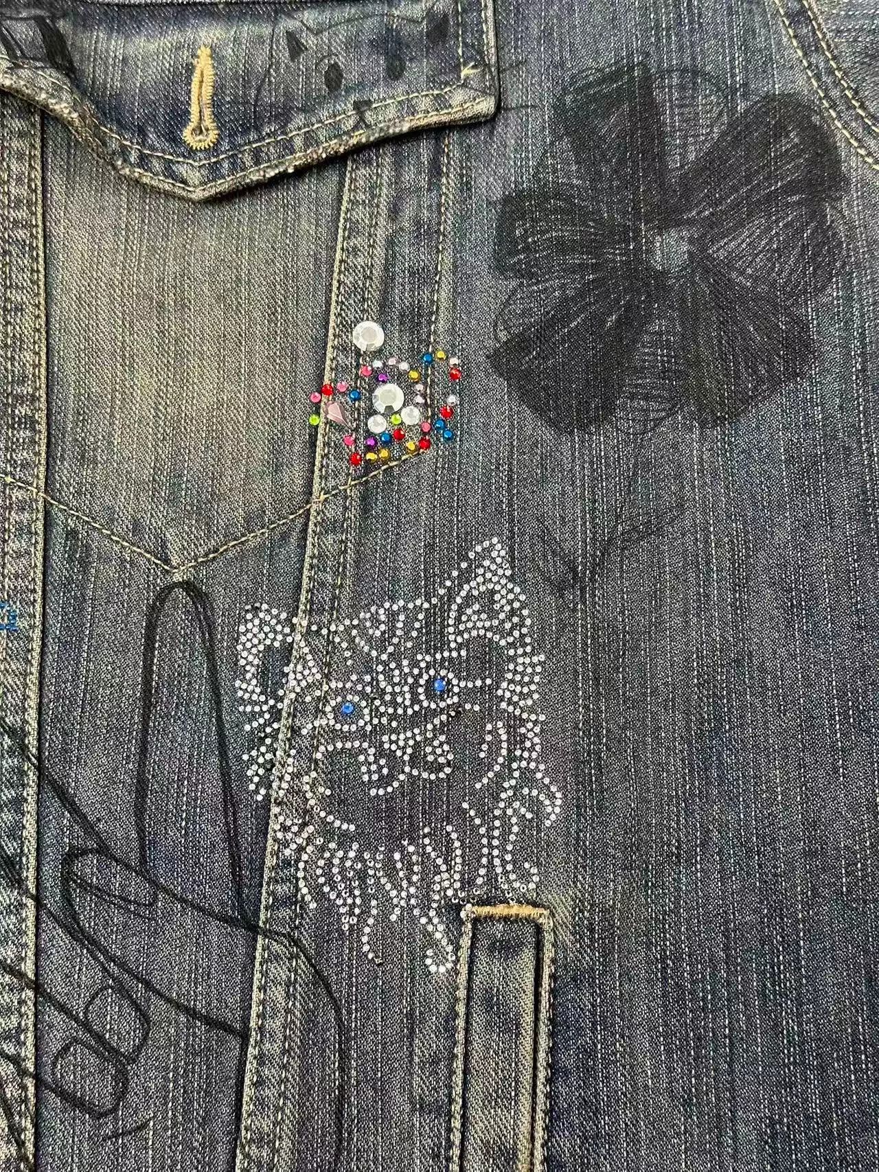 Balenciaga Balenciaga Blue Washed Graffiti Denim Jacket Size US M / EU 48-50 / 2 - 3 Thumbnail