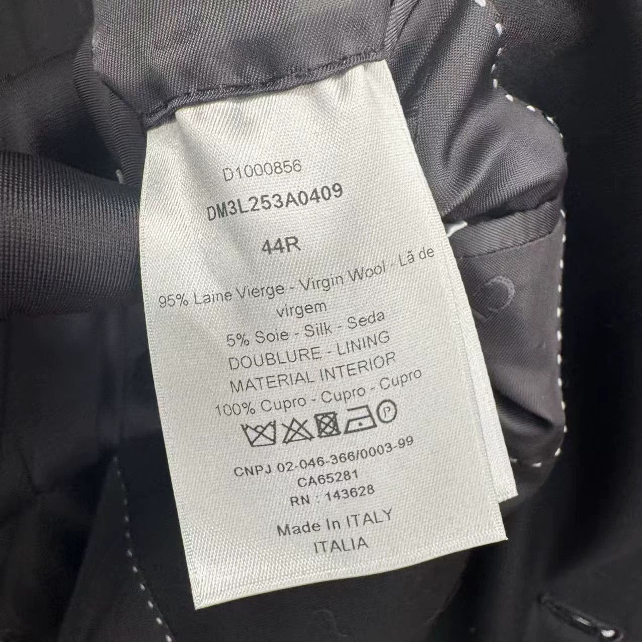 Dior Dior Black Wool Blazer Diagonal Button Size US S / EU 44-46 / 1 - 6 Thumbnail