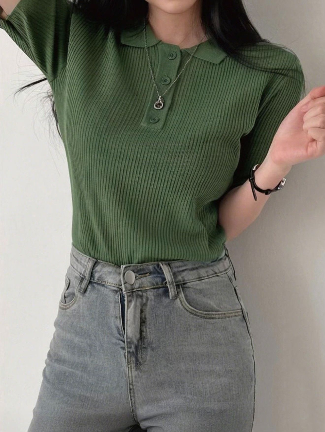 Bottega Veneta Bottega Veneta Green Short-Sleeve Polo Size US S / EU 44-46 / 1 - 9 Thumbnail