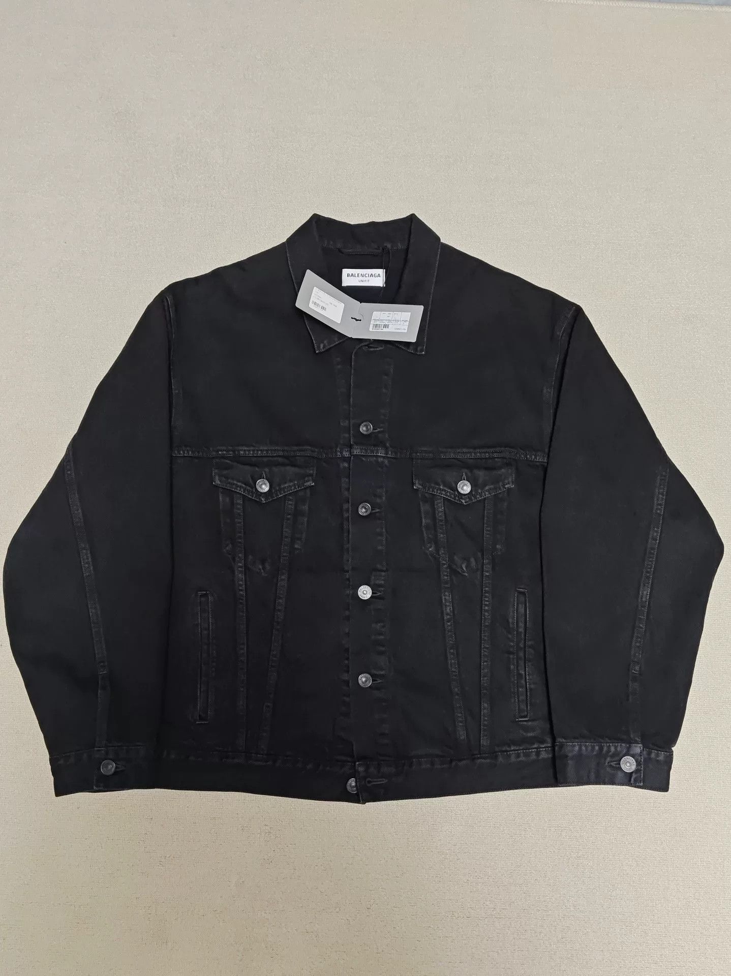 Balenciaga Balenciaga Distressed Black Denim Jacket Size US S / EU 44-46 / 1 - 2 Thumbnail