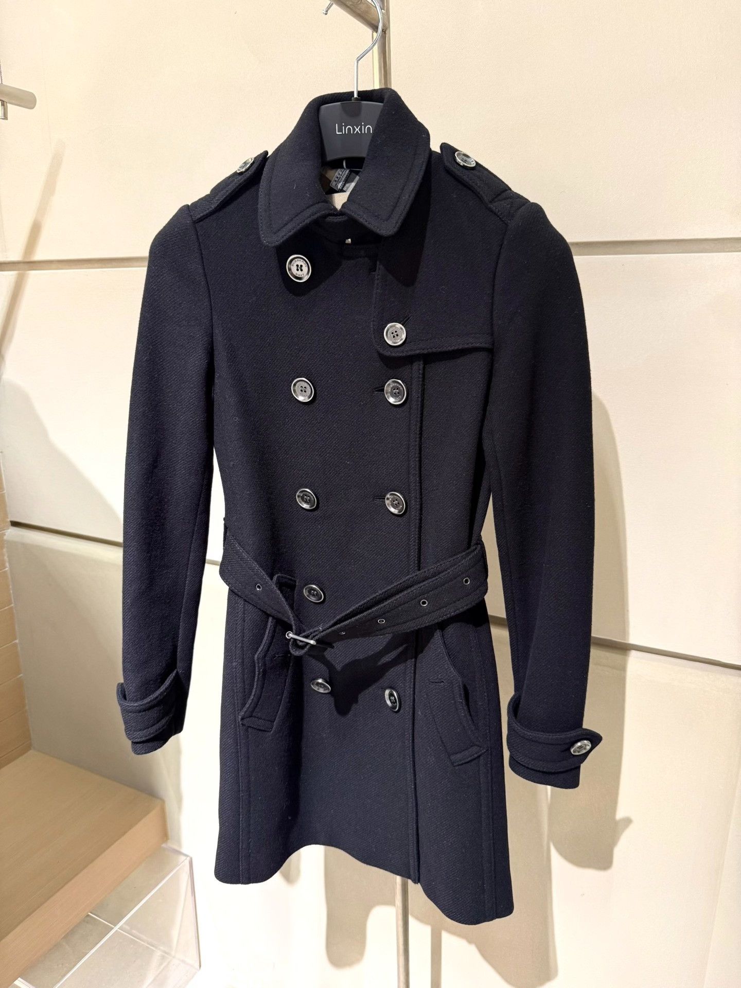 Burberry Burberry Black Double-Breasted Trench Coat Size XS / US 0-2 / IT 36-38 - 2 Thumbnail