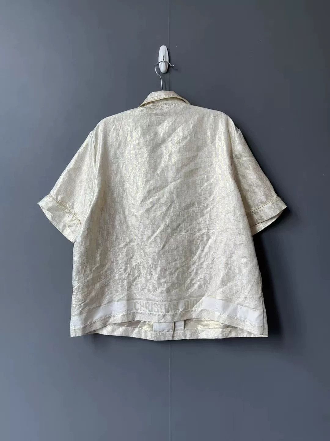 Dior Dior Gold All-Over Print Silk Shirt Size US S / EU 44-46 / 1 - 2 Thumbnail