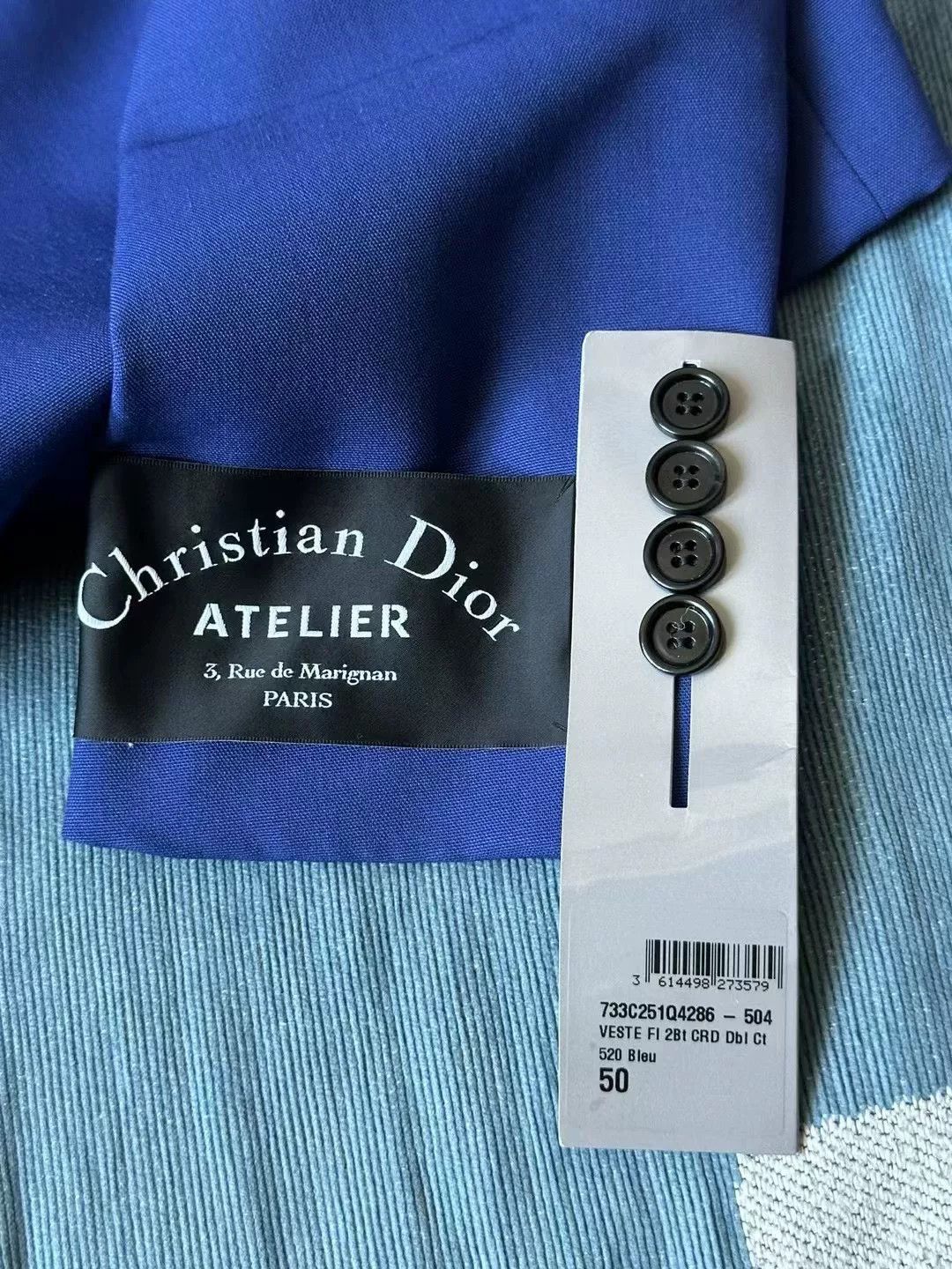 Dior Dior Blue Slogan Suit Jacket Size US M / EU 48-50 / 2 - 4 Thumbnail