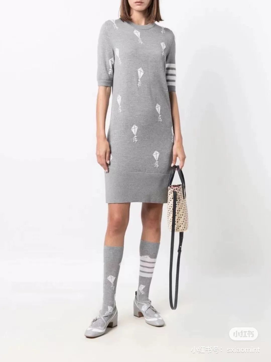 Thom Browne Thom Browne Gray Short-Sleeve Dress Size S / US 4 / IT 40 - 4 Thumbnail