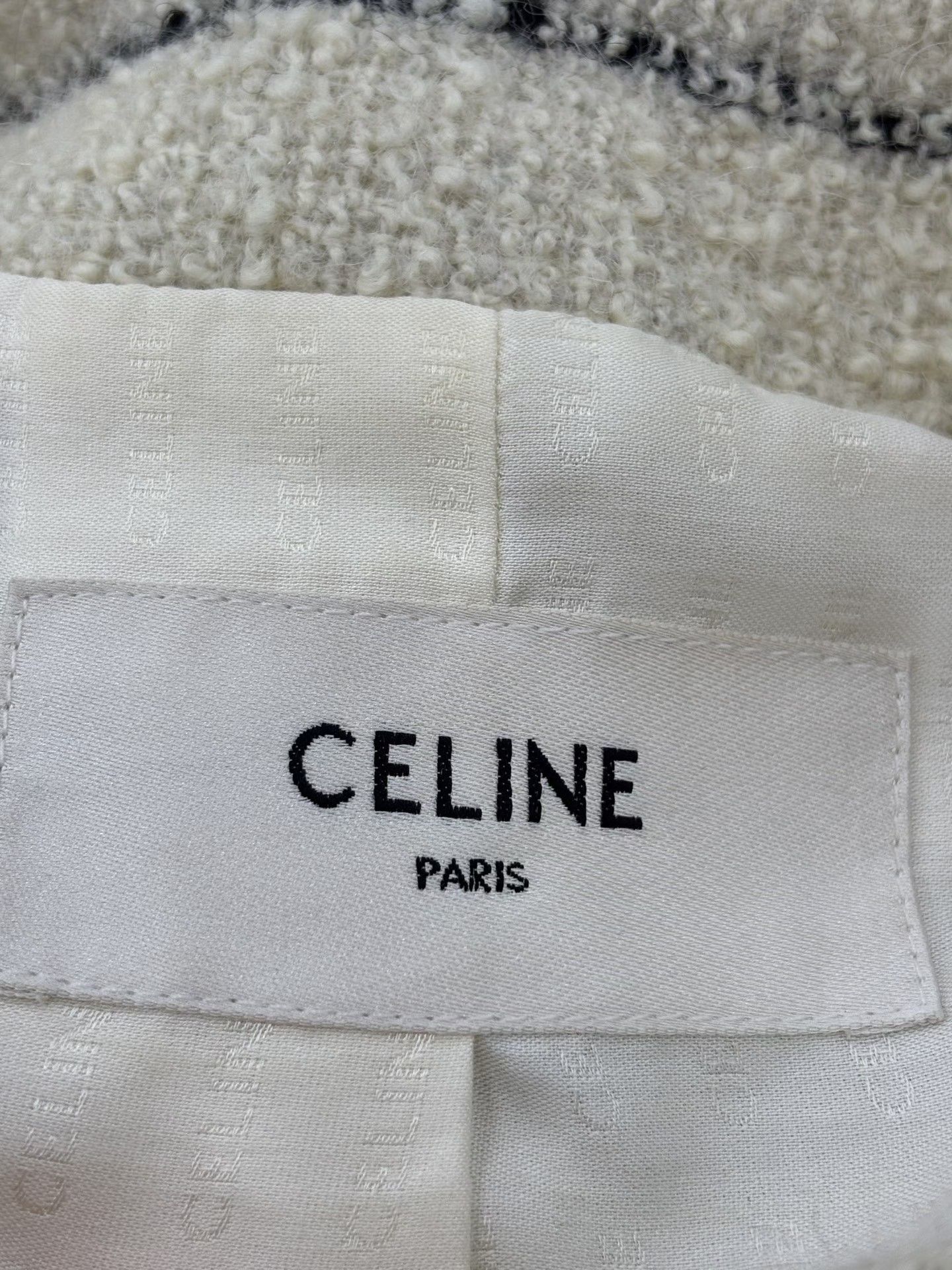 Celine Celine Beige Striped Gold Button Cropped Jacket Size S / US 4 / IT 40 - 3 Thumbnail