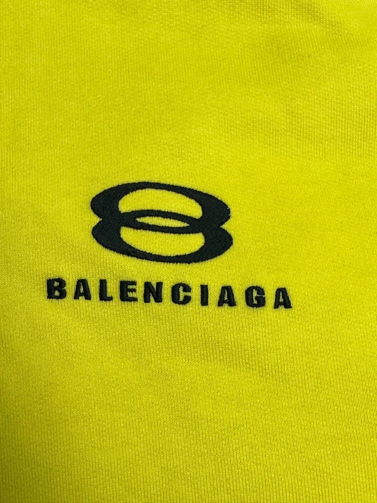 Balenciaga Balenciaga Yellow Spliced Print Loose Hoodie Size M / US 6-8 / IT 42-44 - 3 Thumbnail