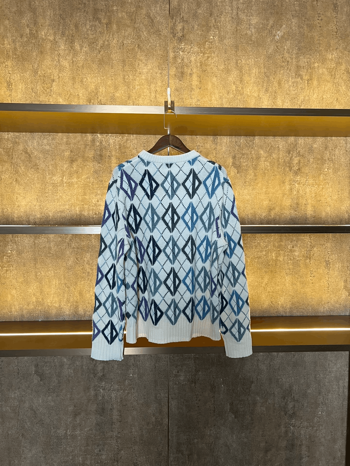 Dior Dior Argyle Knit Sweater Size L / US 10 / IT 46 - 2 Thumbnail