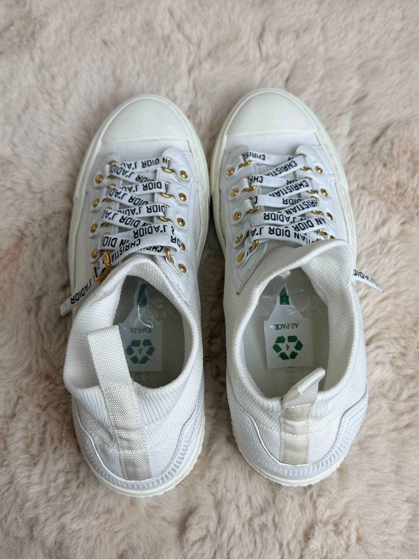 Dior Dior Canvas White Lowtop Sneakers us_9 Women Size US 9 / IT 39 - 4 Thumbnail