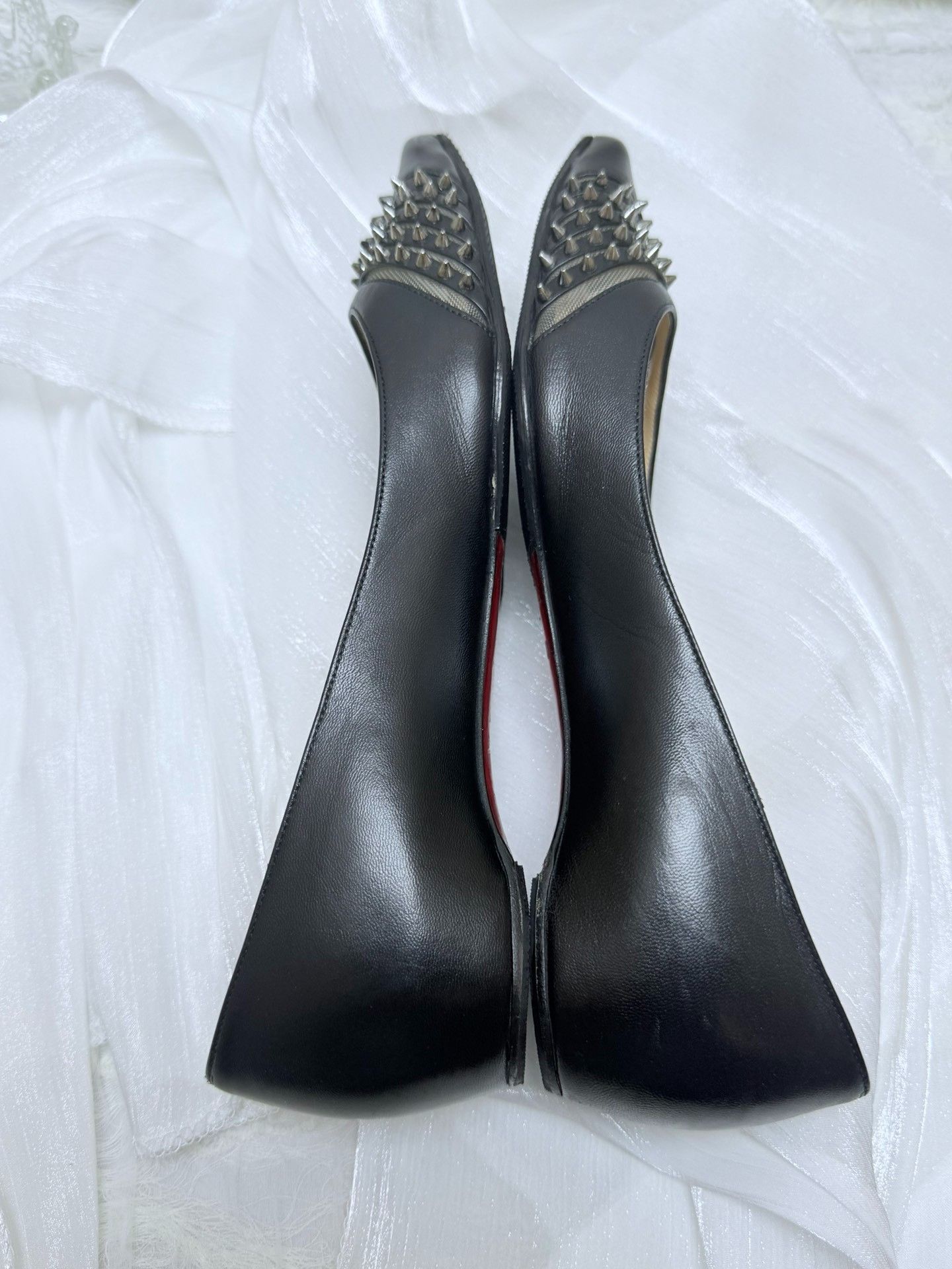 Christian Louboutin Christian Louboutin Leather Black Lowtop Sneakers Women Size US 6.5 / IT 36.5 - 4 Thumbnail