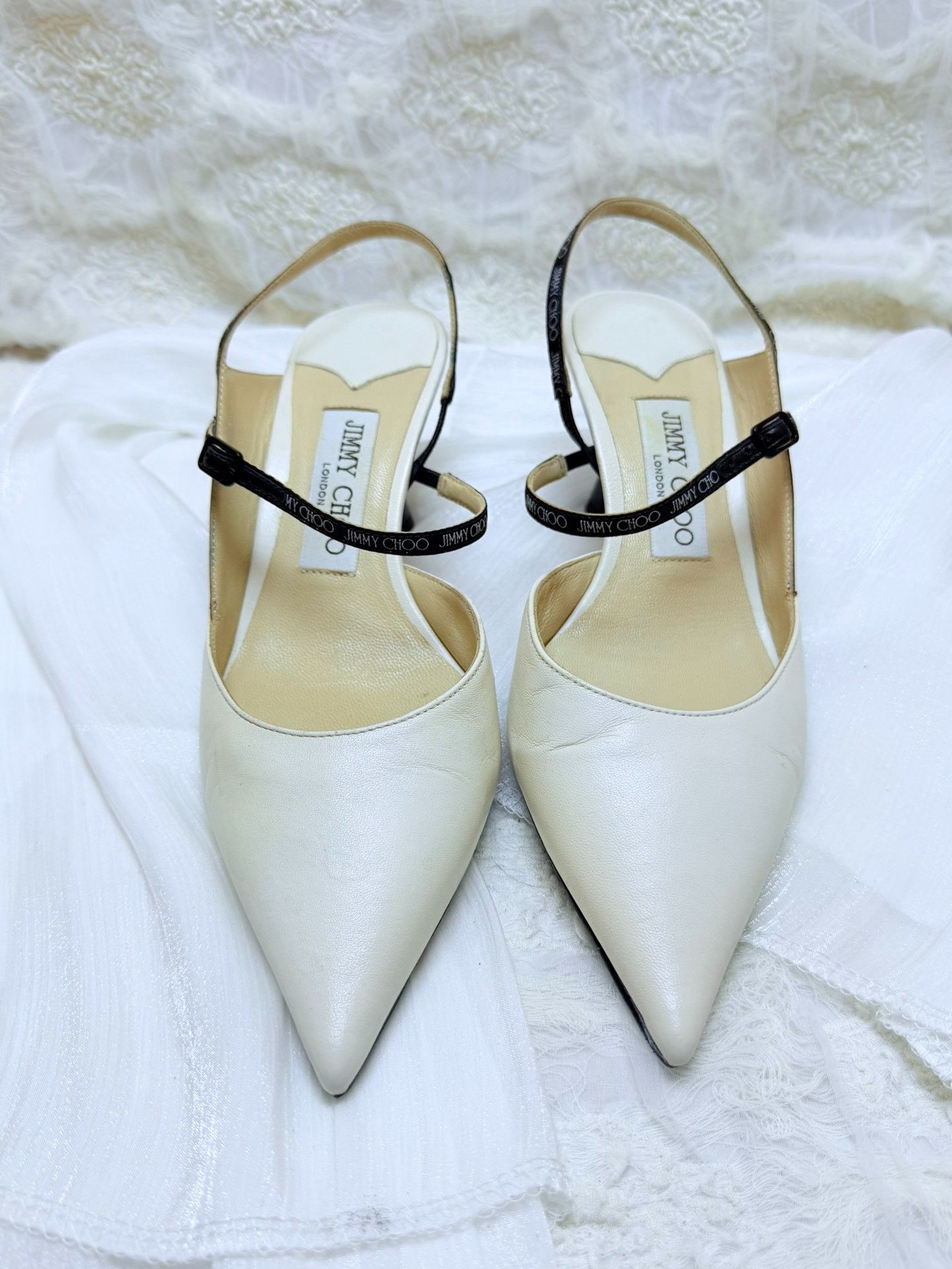 Jimmy Choo Jimmy Choo White Lowtop Sneakers us_7-5 Women Size US 7.5 / IT 37.5 - 3 Thumbnail