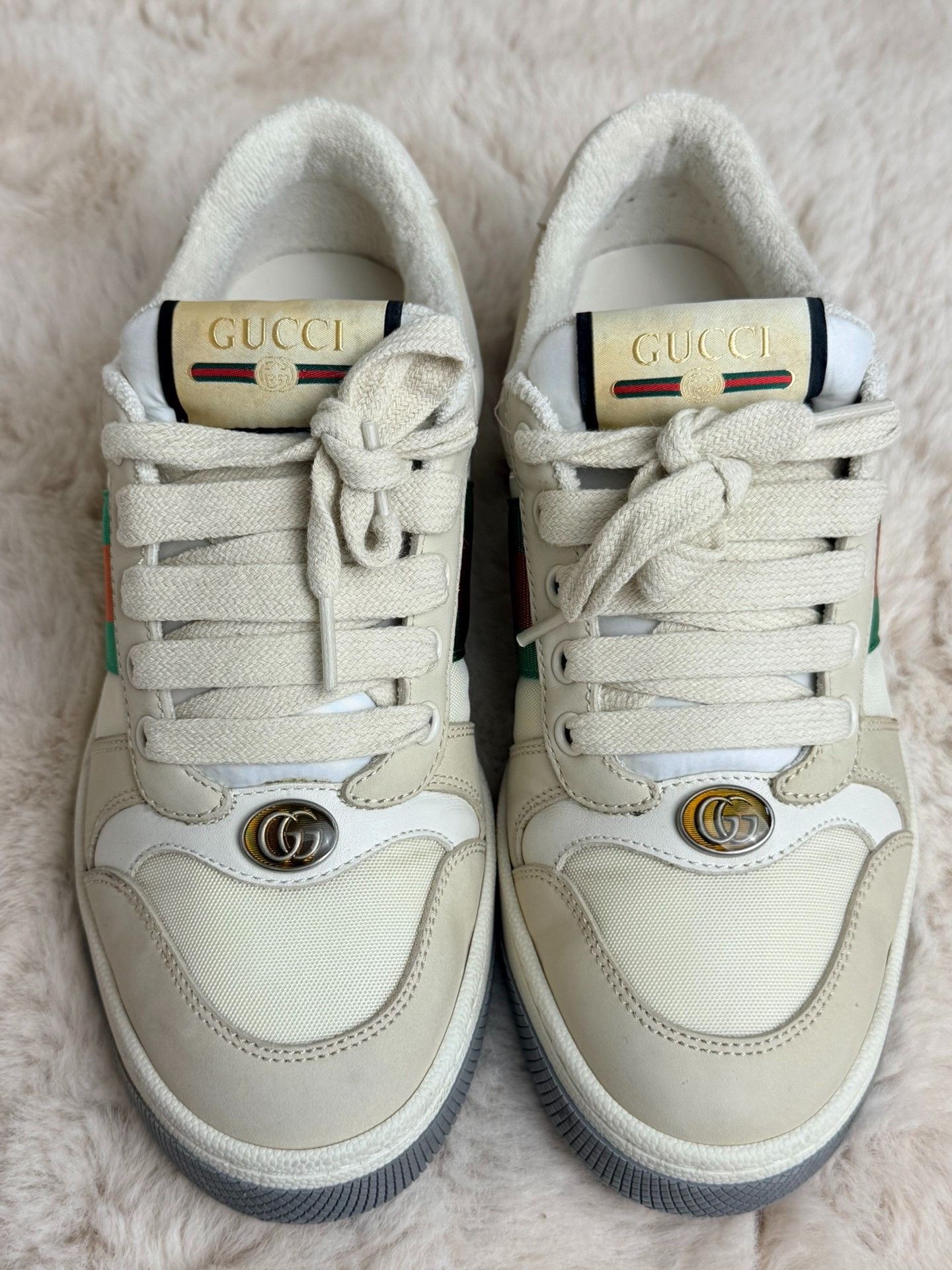 Gucci Gucci White Lowtop Sneakers us_6 Women Size US 6 / IT 36 - 3 Thumbnail