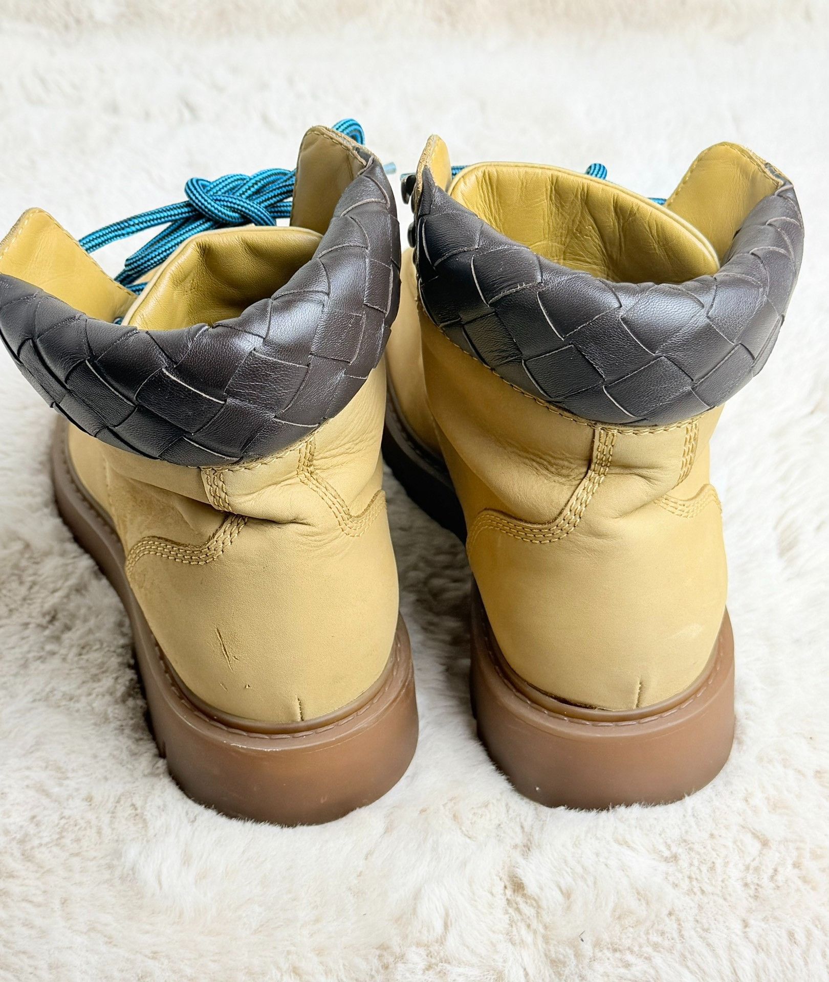 Bottega Veneta Bottega Veneta Leather Yellow Hitop Sneakers 9 Men Size US 9 / EU 42 - 4 Thumbnail