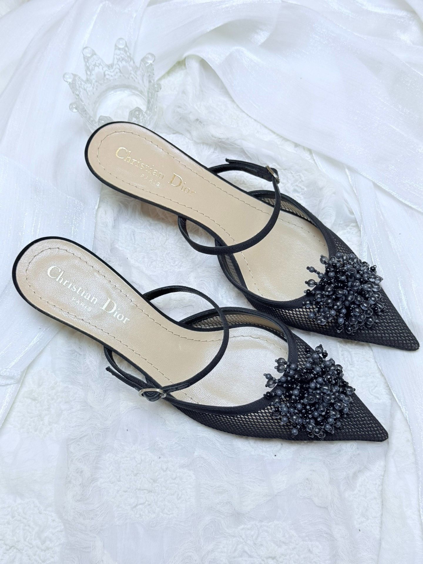Dior Dior Black Sandals us_7 Women Size US 7 / IT 37 - 3 Thumbnail