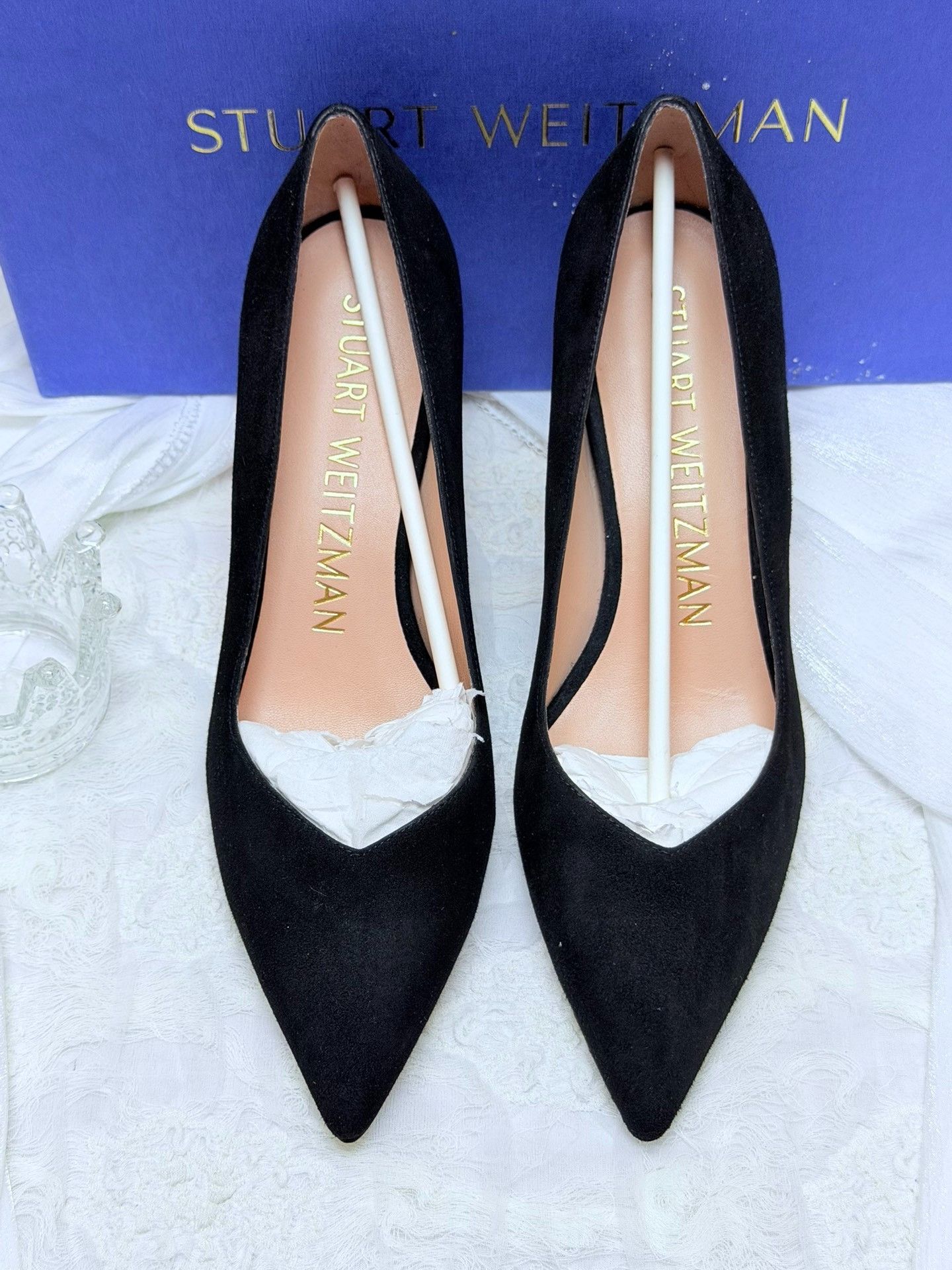 Stuart Weitzman Stuart Weitzman Suede Black Lowtop Sneakers us_6-5 Women Size US 6.5 / IT 36.5 - 2 Thumbnail