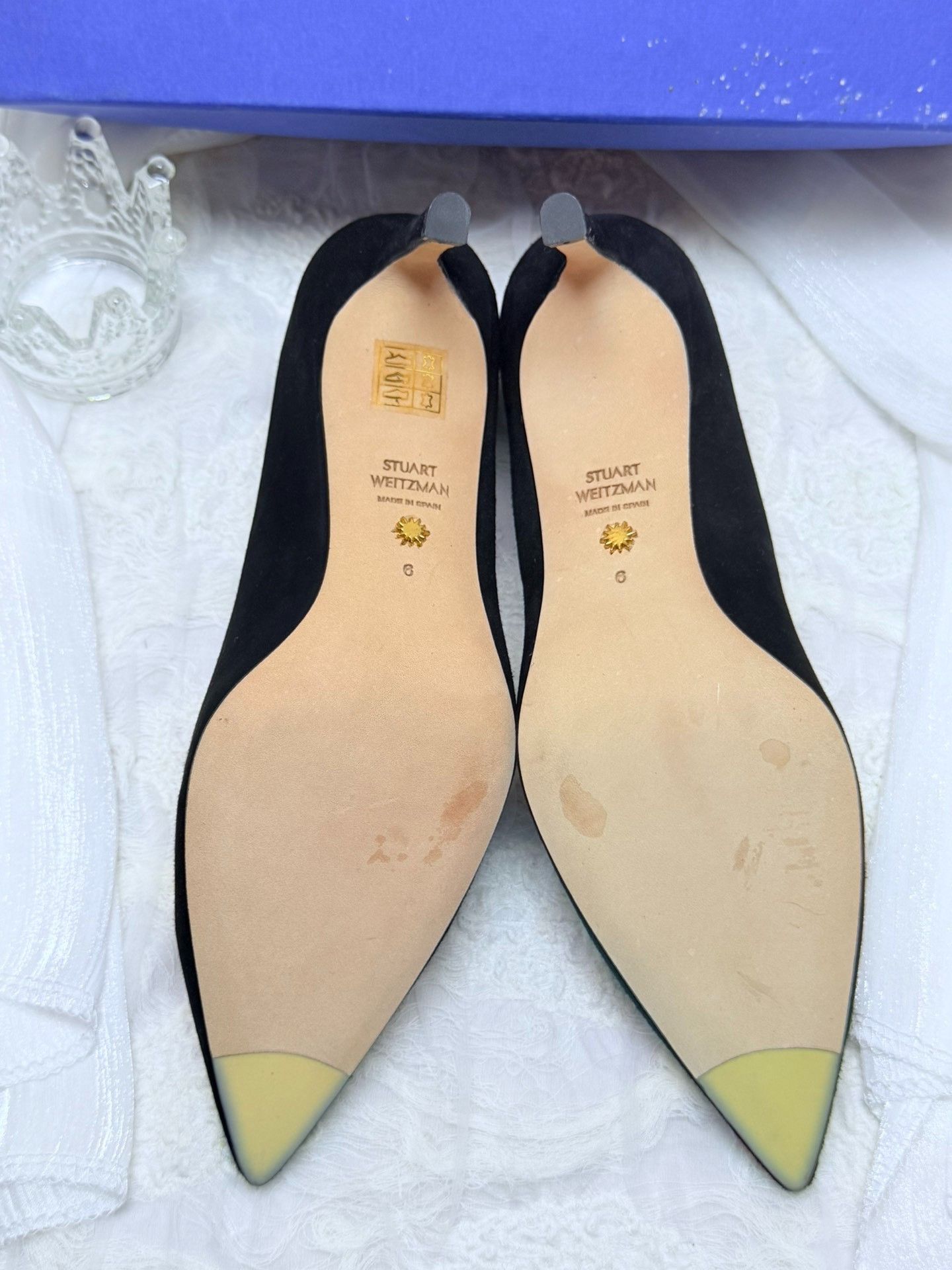 Stuart Weitzman Stuart Weitzman Suede Black Lowtop Sneakers us_6-5 Women Size US 6.5 / IT 36.5 - 5 Thumbnail