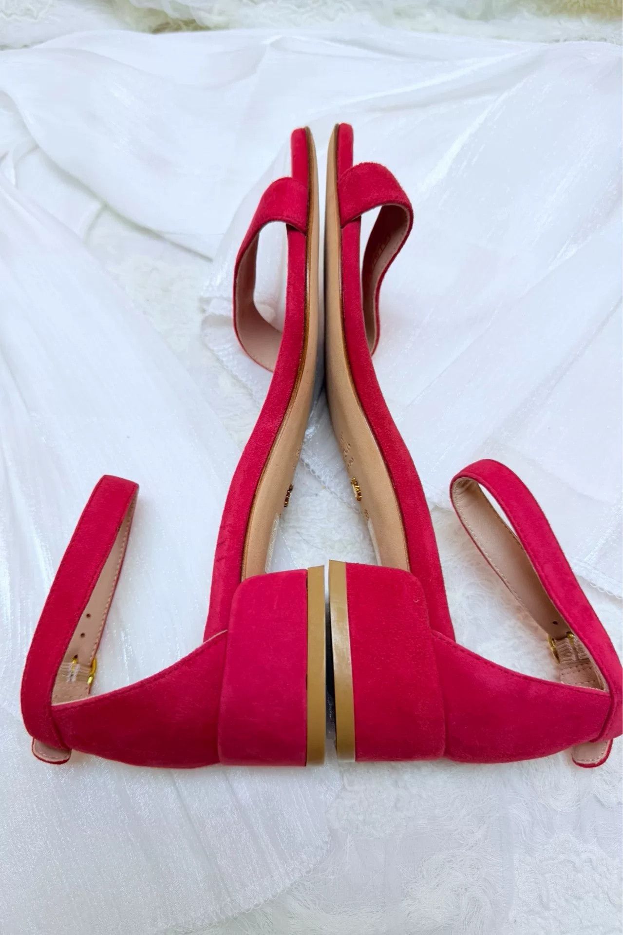Stuart Weitzman Stuart Weitzman Suede Red Sandals us_6 Women Size US 6 / IT 36 - 5 Thumbnail