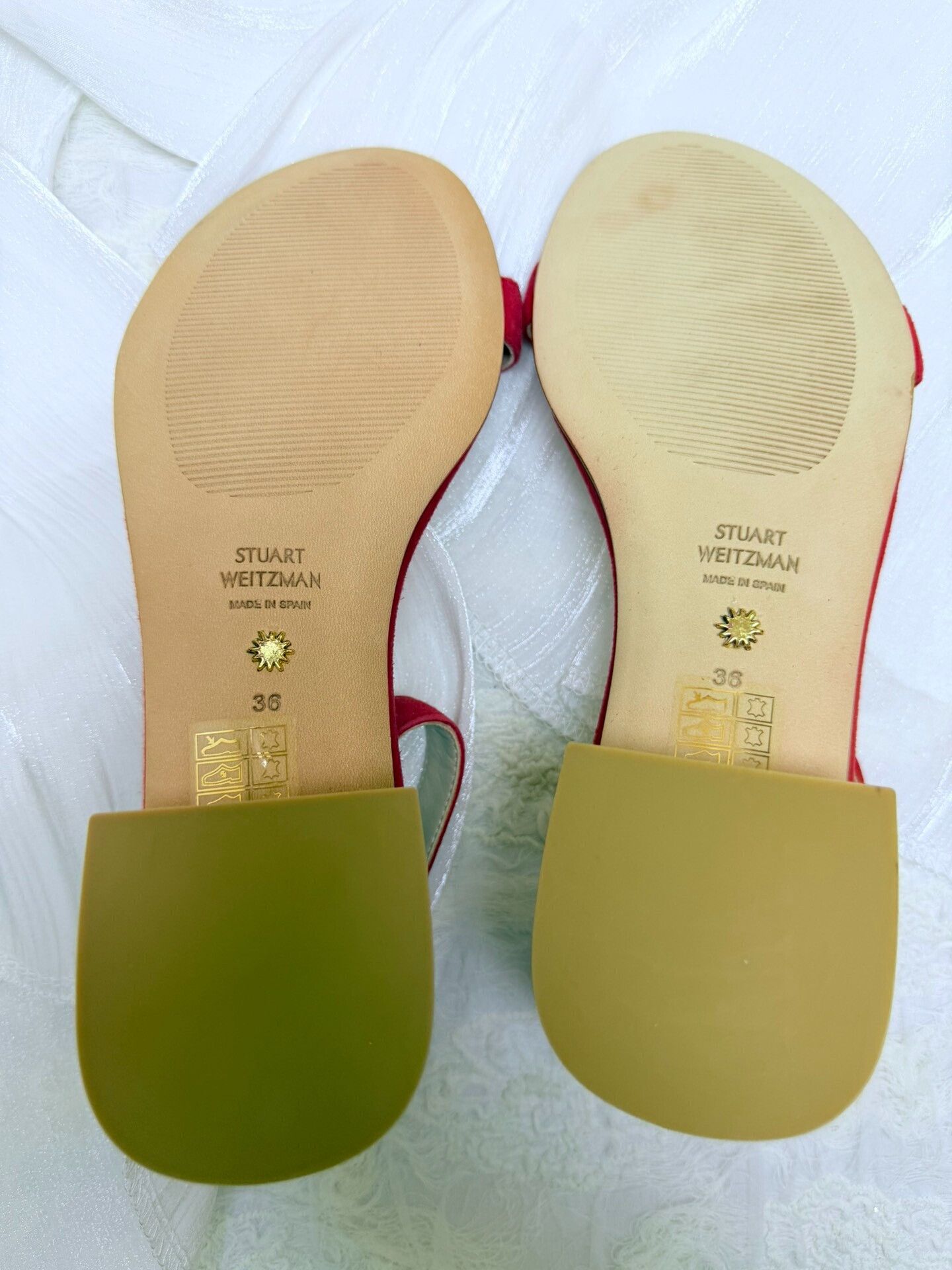 Stuart Weitzman Stuart Weitzman Suede Red Sandals us_6 Women Size US 6 / IT 36 - 6 Thumbnail