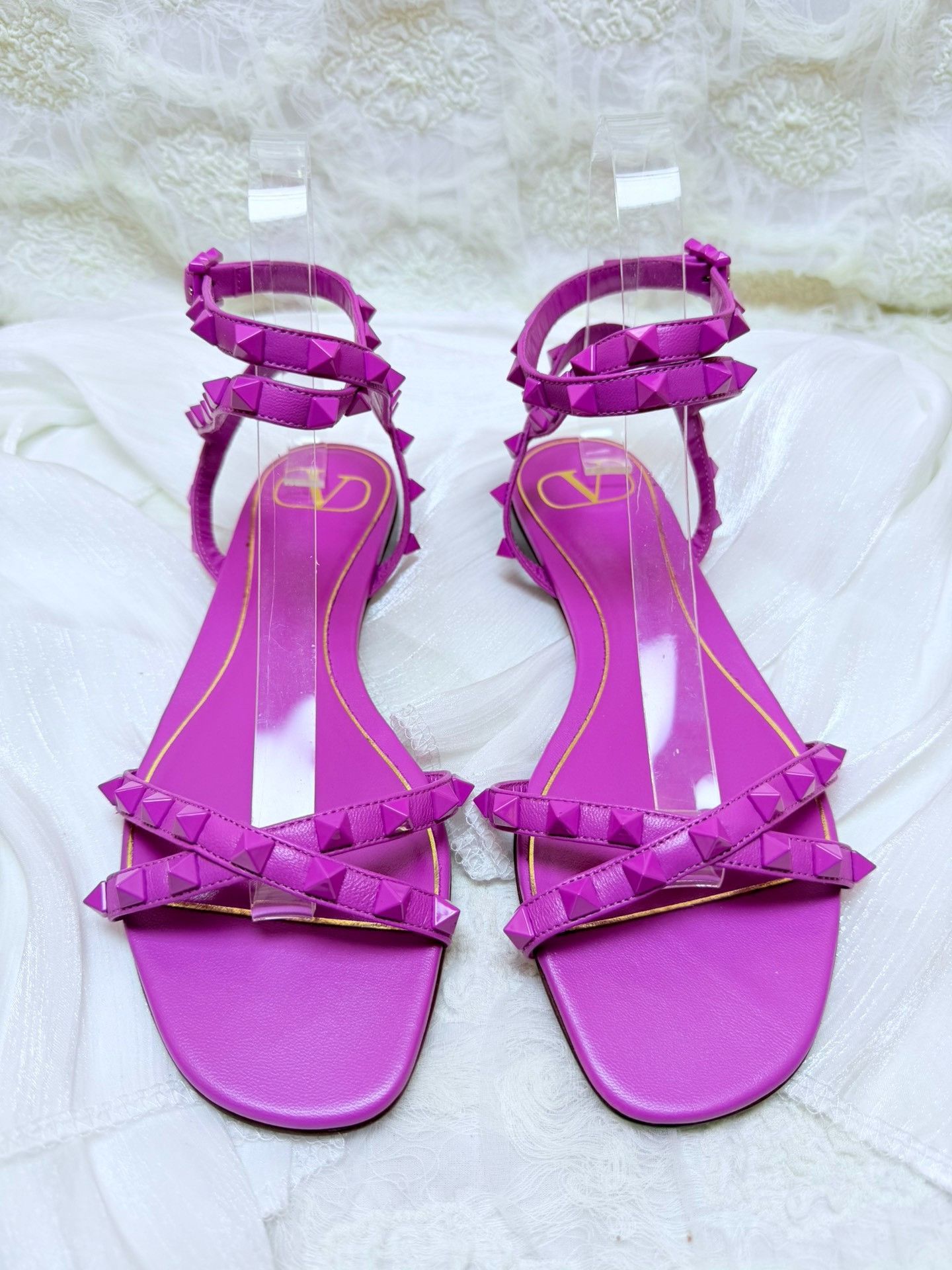 Valentino Valentino Purple Sandals us_6 Women Size US 6 / IT 36 - 3 Thumbnail