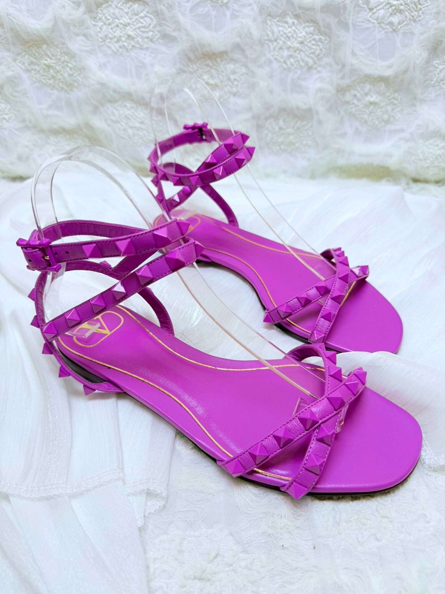 Valentino Valentino Purple Sandals us_6 Women Size US 6 / IT 36 - 2 Thumbnail