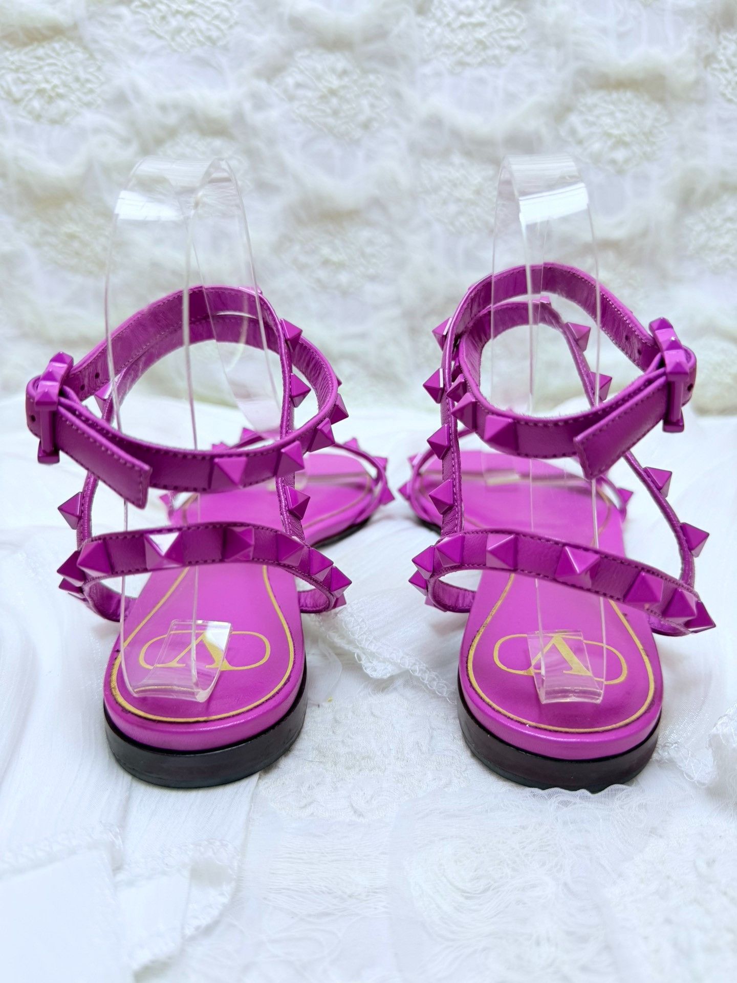 Valentino Valentino Purple Sandals us_6 Women Size US 6 / IT 36 - 4 Thumbnail