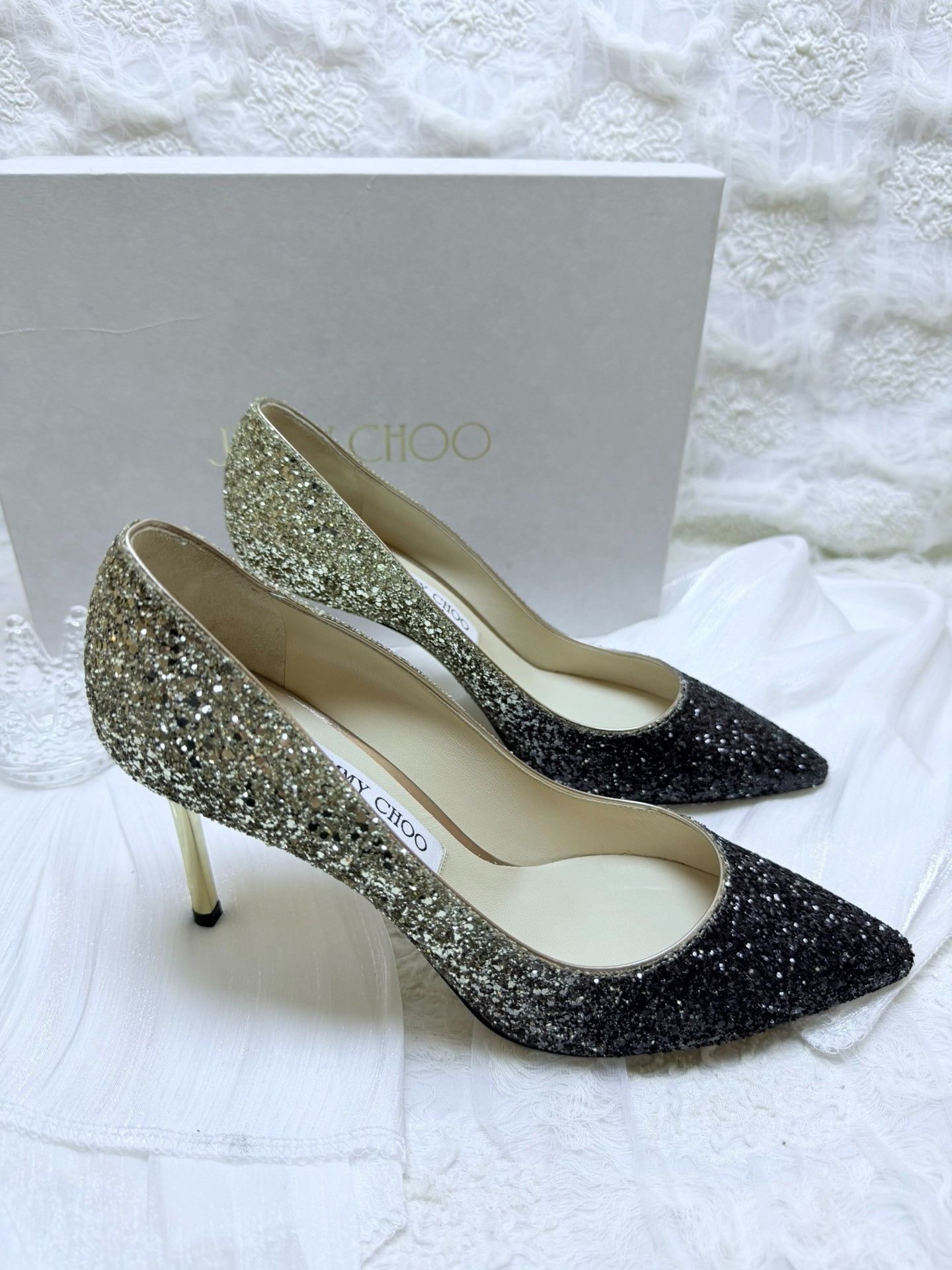 Jimmy Choo Jimmy Choo Tie-Dye Gradient Black Lowtop Sneakers us_8 Women Size US 8 / IT 38 - 2 Thumbnail