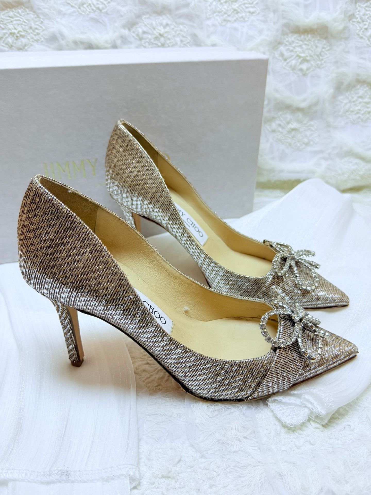Jimmy Choo Jimmy Choo Gold Lowtop Sneakers us_5 Women Size US 5 / IT 35 - 2 Thumbnail