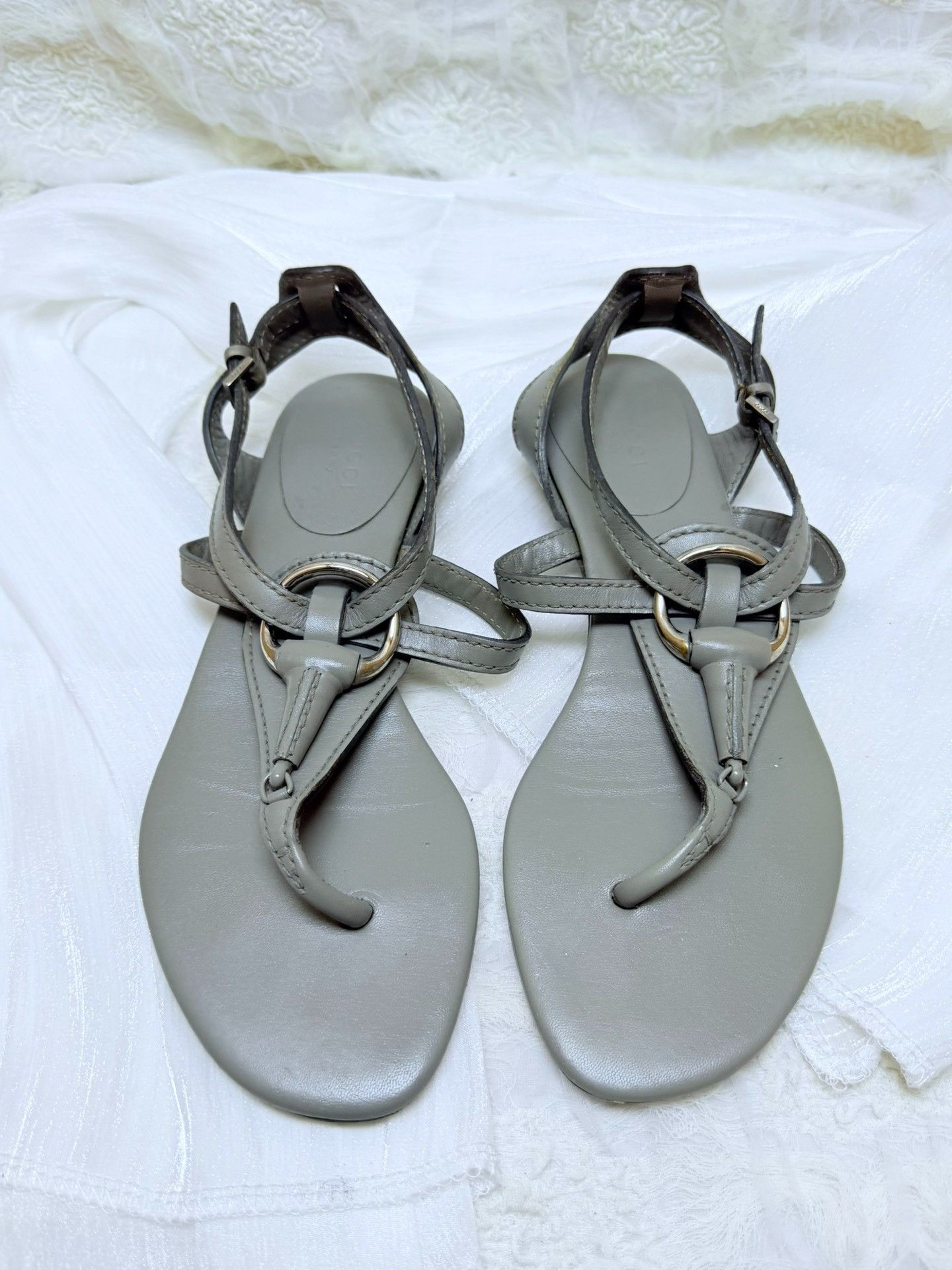 Gucci Gucci Gray Sandals us_6 Women Size US 6 / IT 36 - 2 Thumbnail
