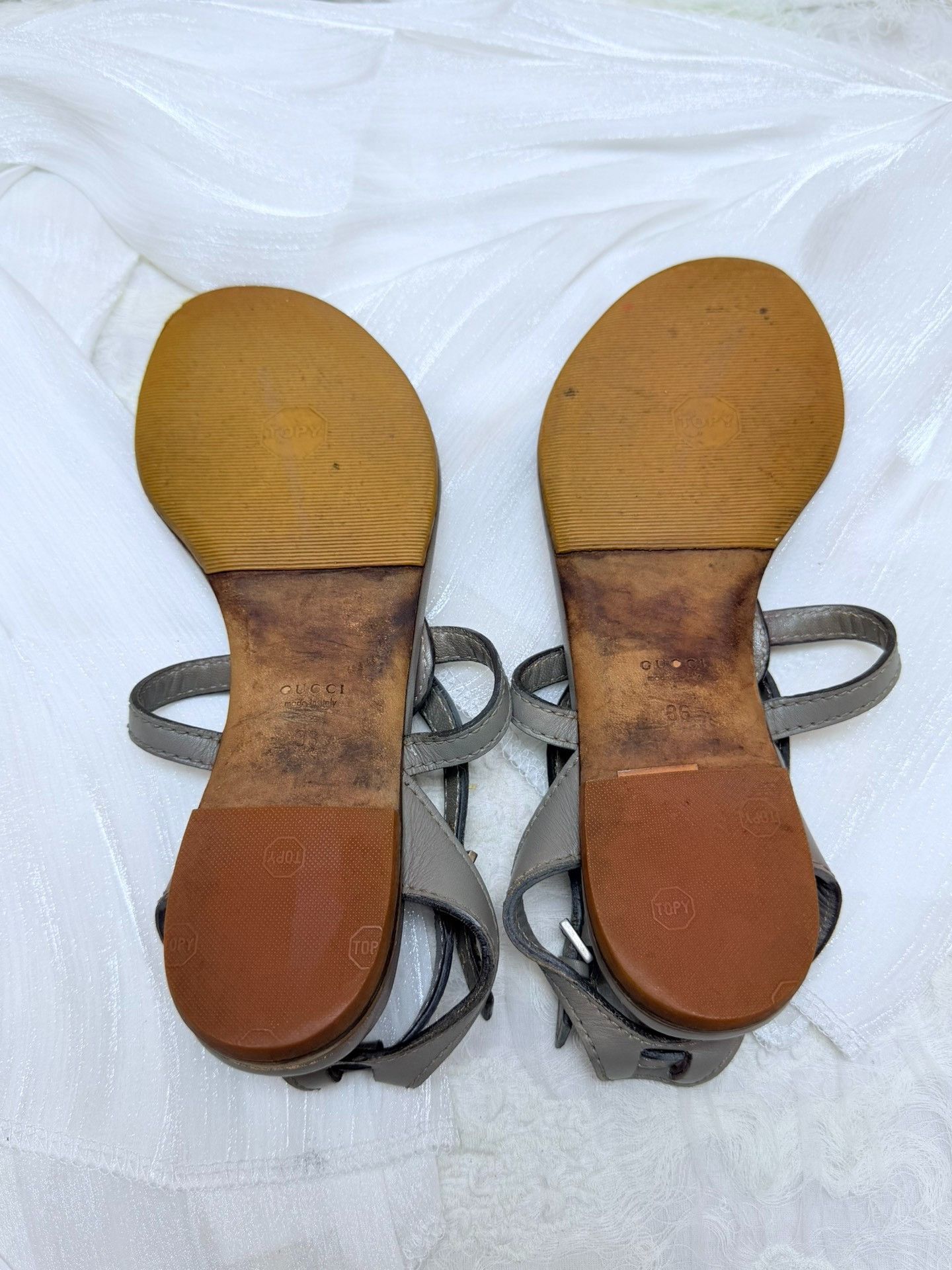 Gucci Gucci Gray Sandals us_6 Women Size US 6 / IT 36 - 4 Thumbnail