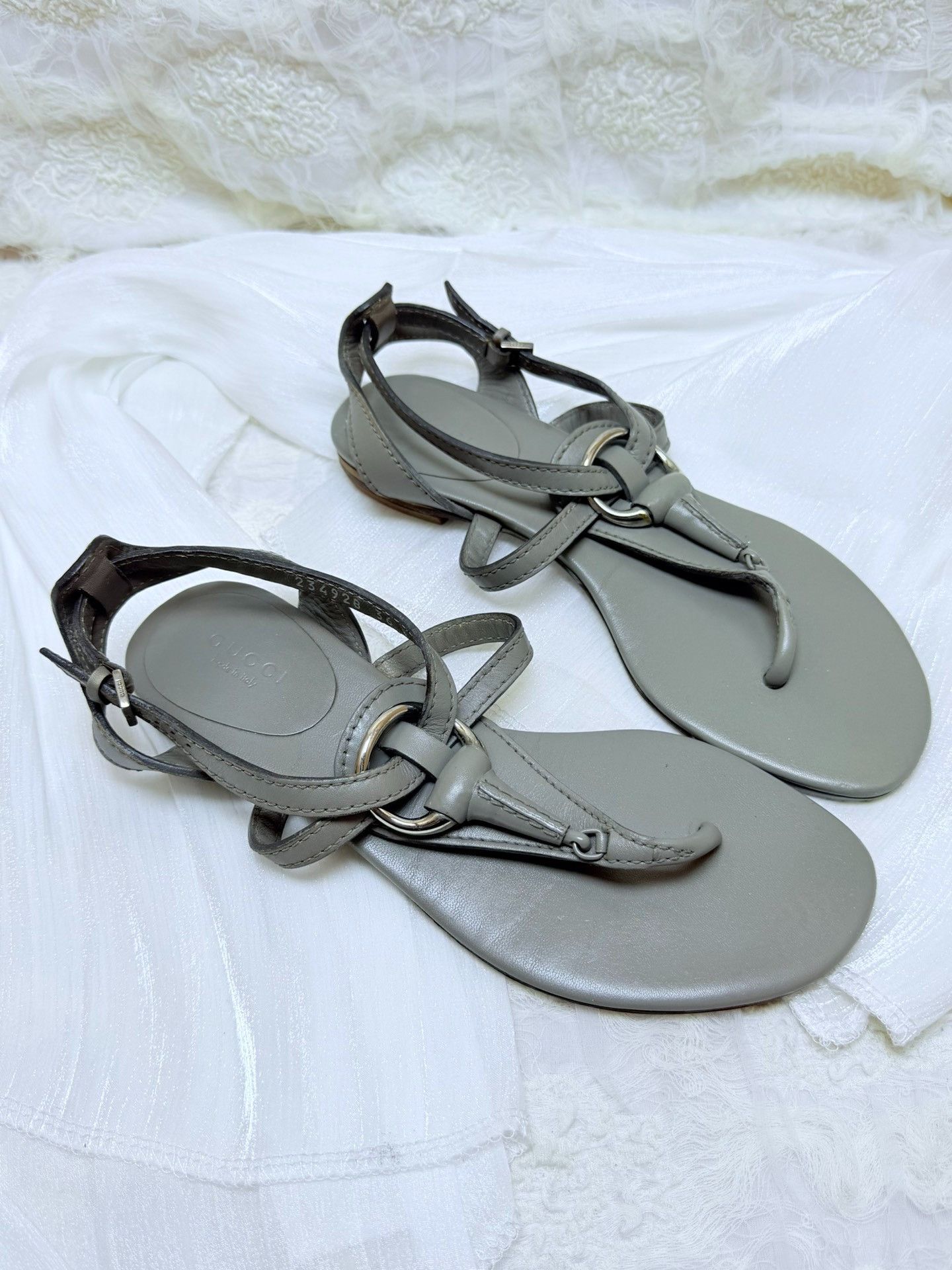 Gucci Gucci Gray Sandals us_6 Women Size US 6 / IT 36 - 3 Thumbnail
