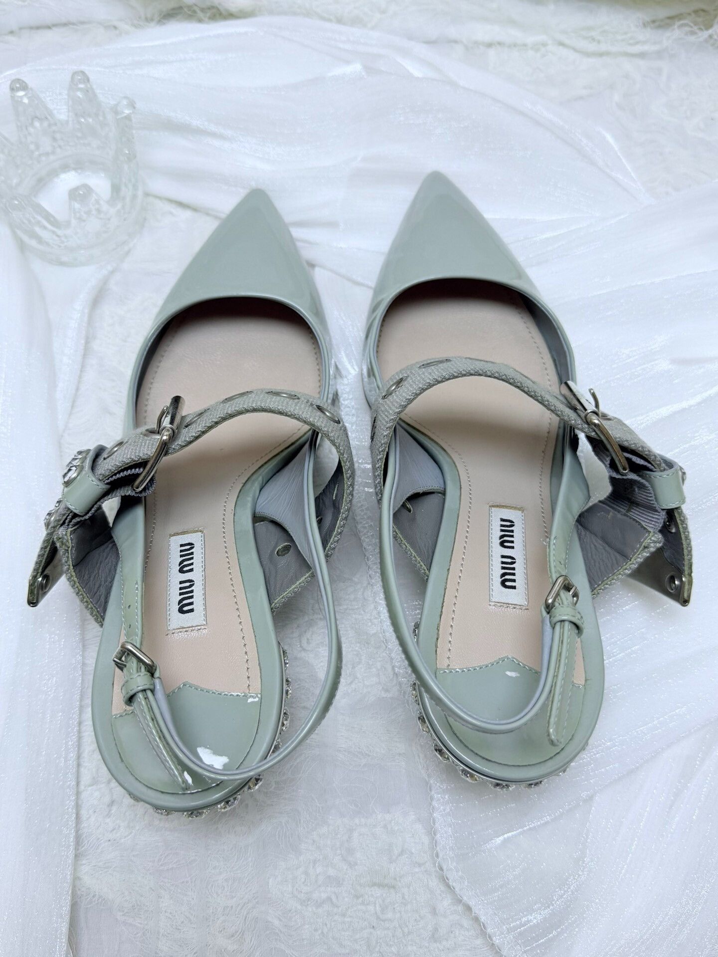 Miu Miu Miu Miu Patent Blue Sandals us_6 Women Size US 6 / IT 36 - 5 Thumbnail