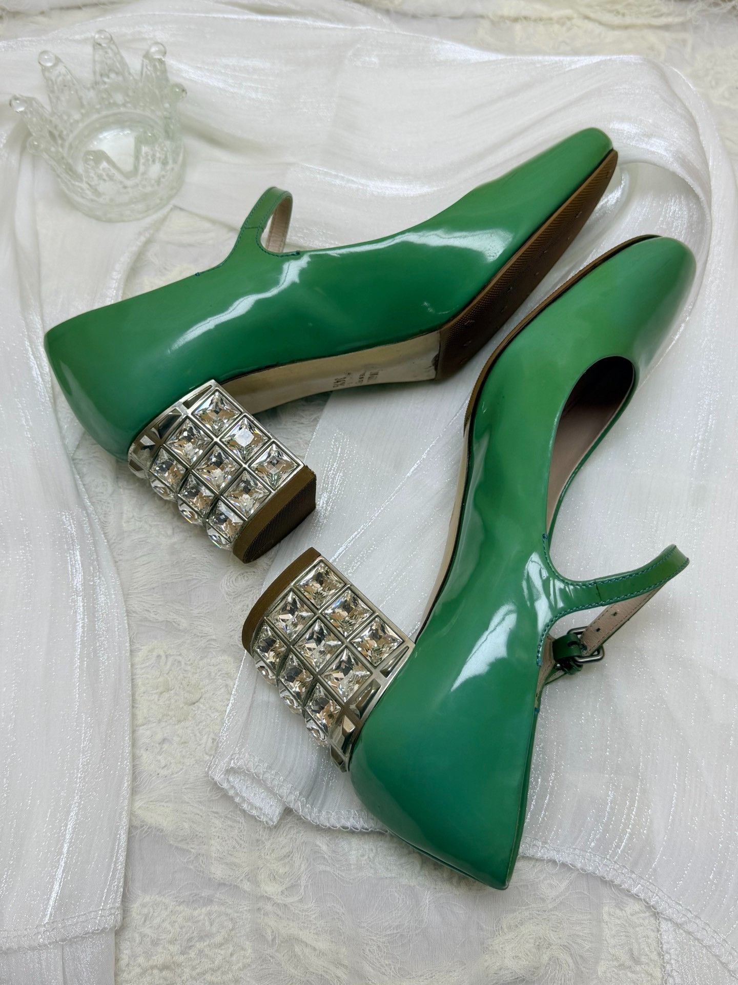 Miu Miu Miu Miu Patent Green Lowtop Sneakers it_34-5 Women Size US 4.5 / IT 34.5 - 6 Thumbnail