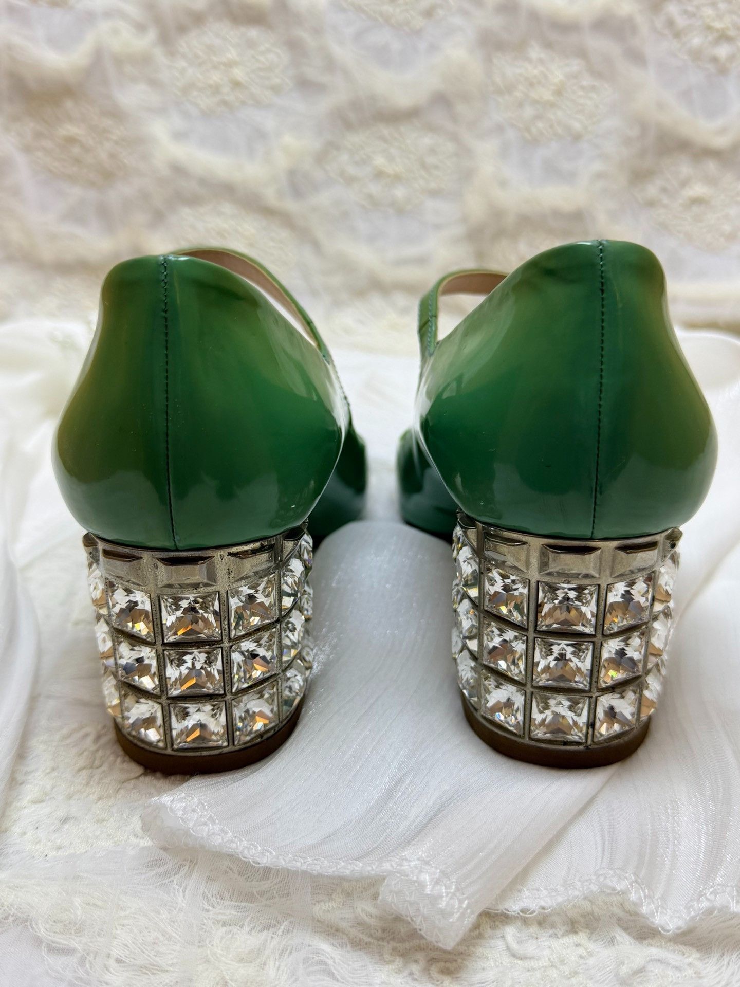Miu Miu Miu Miu Patent Green Lowtop Sneakers it_34-5 Women Size US 4.5 / IT 34.5 - 4 Thumbnail