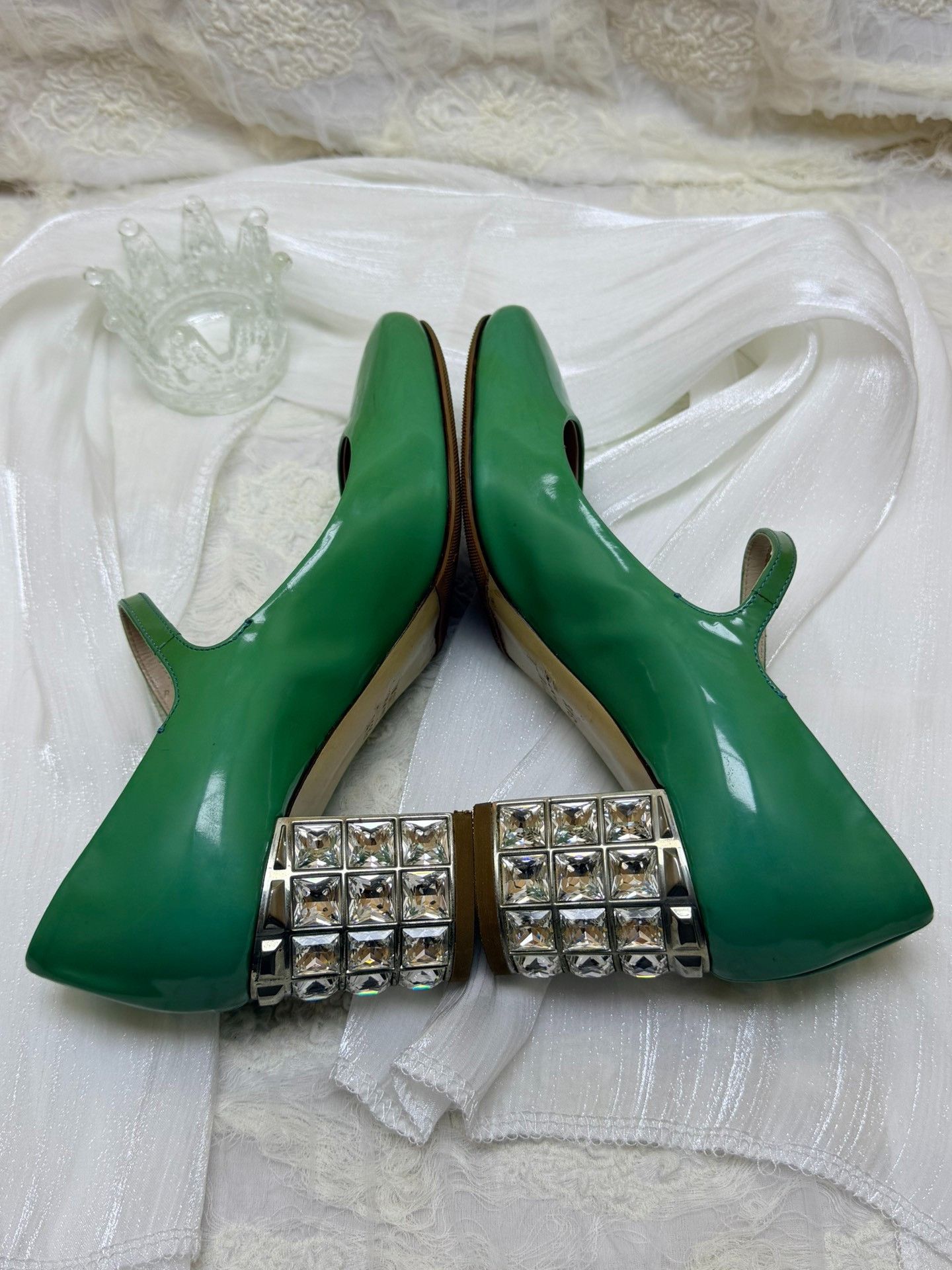 Miu Miu Miu Miu Patent Green Lowtop Sneakers it_34-5 Women Size US 4.5 / IT 34.5 - 5 Thumbnail
