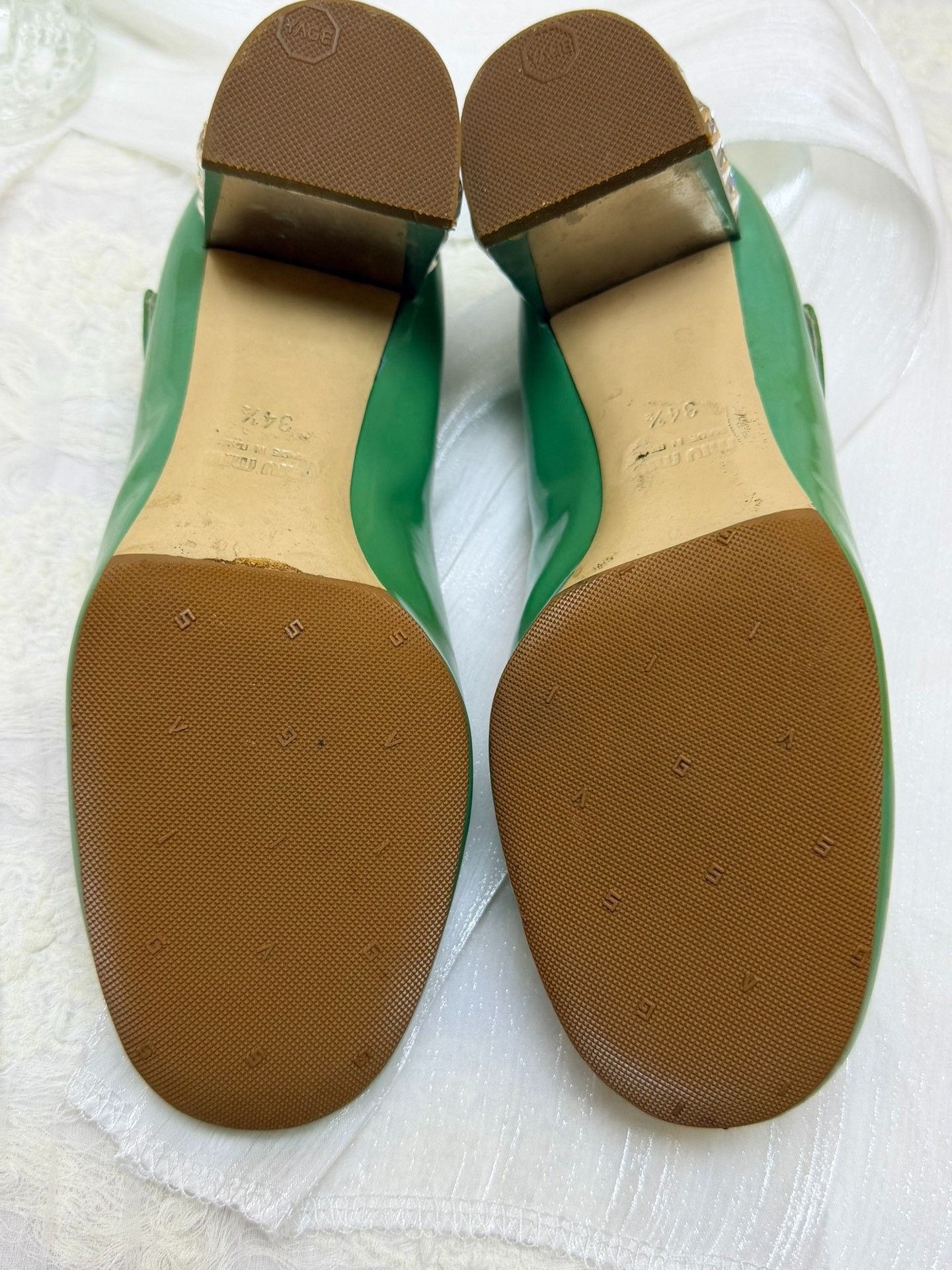 Miu Miu Miu Miu Patent Green Lowtop Sneakers it_34-5 Women Size US 4.5 / IT 34.5 - 7 Thumbnail