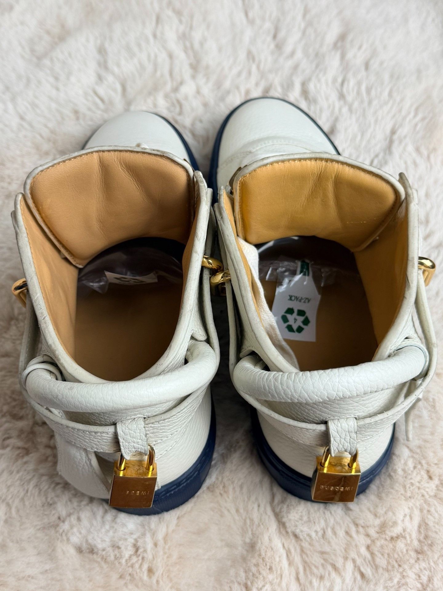 Buscemi Buscemi Leather White Hitop Sneakers 8 Men Size US 8 / EU 41 - 4 Thumbnail