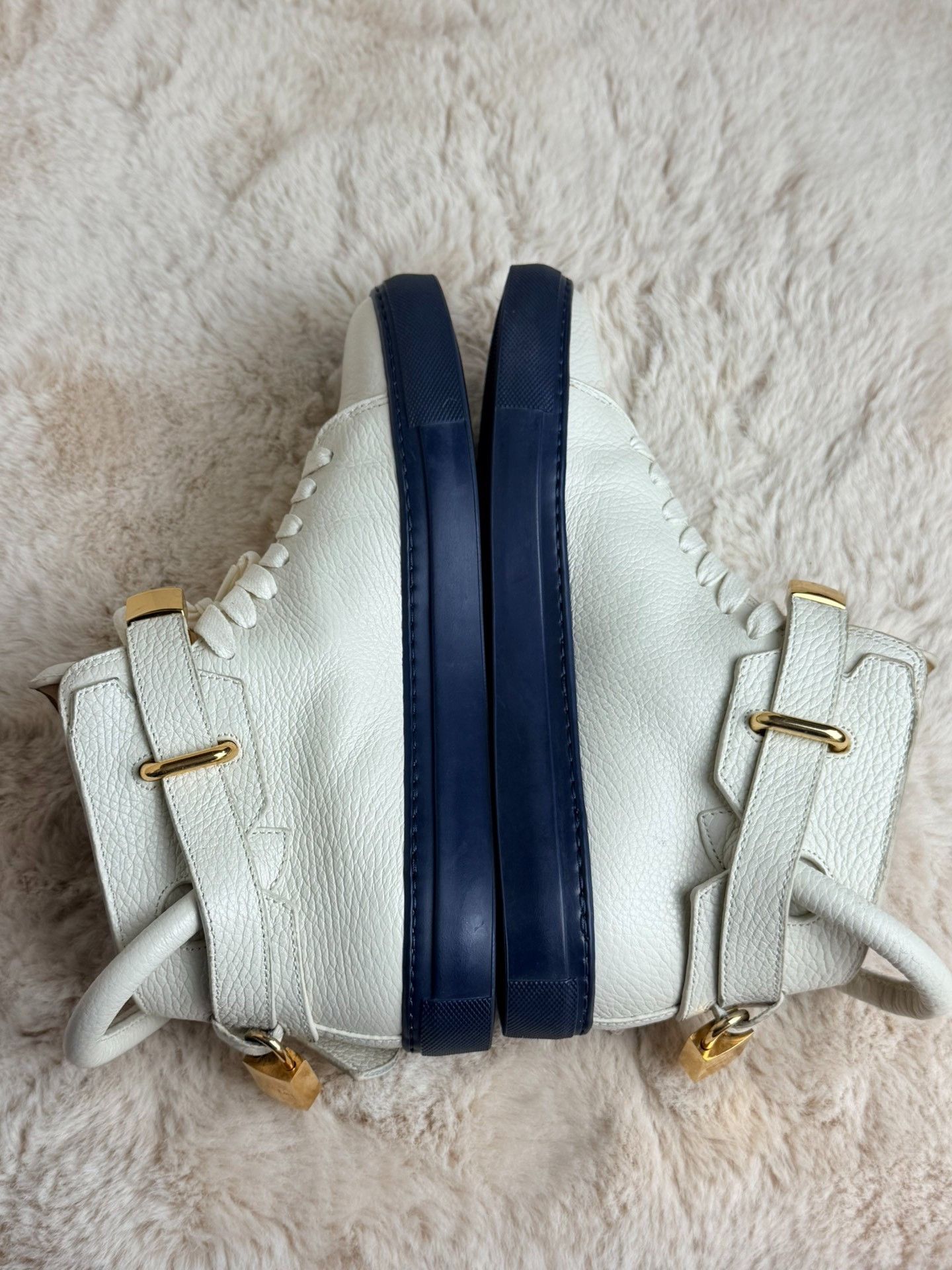 Buscemi Buscemi Leather White Hitop Sneakers 8 Men Size US 8 / EU 41 - 5 Thumbnail