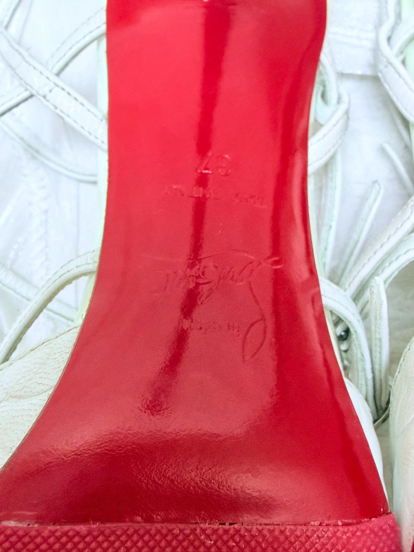 Christian Louboutin Christian Louboutin White Sandals us_7 Women Size US 7 / IT 37 - 6 Thumbnail